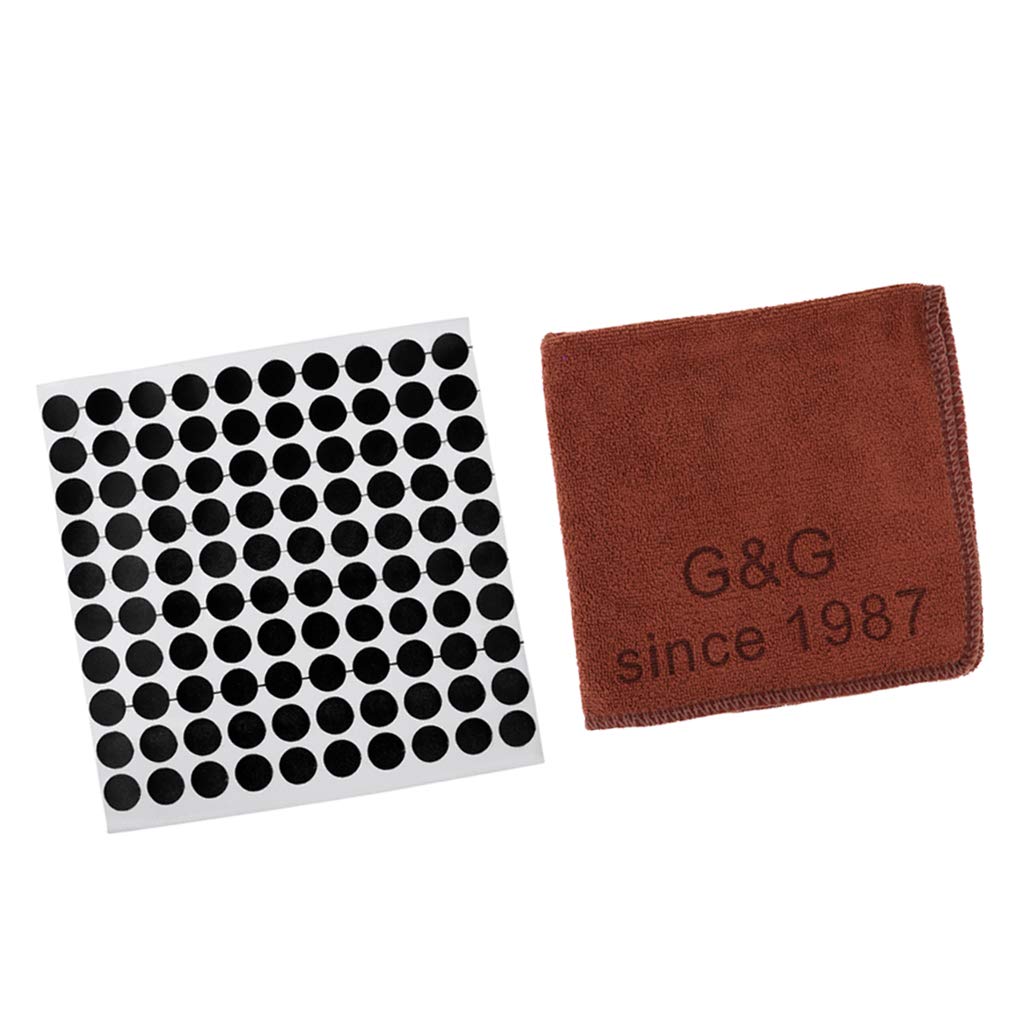 harayaa 0.5'' Snooker Table Dots Self Adhesive Spot Marker with Pool Cue Clean Towel