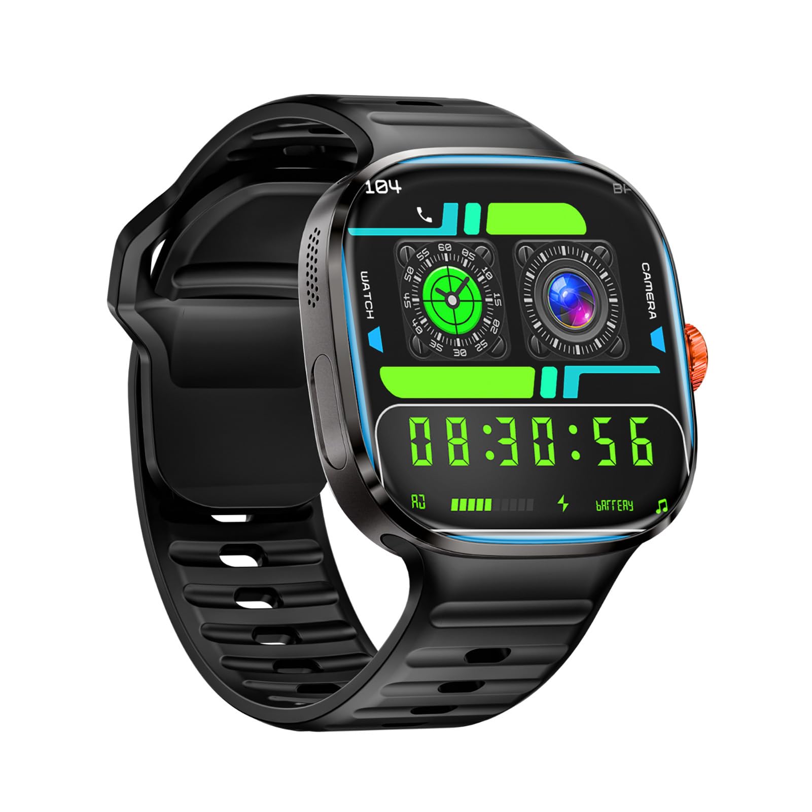 Luocute 4G Smart Watch z 2,16-calowym Ekranem Dotykowym, WiFi GPS BT Smartwatch, Tłumaczenie w Czasie Rzeczywistym AI, Karta SIM Nano SIM, Niezależna Rozmowa Telefoniczna, śledzenie (BLACK)