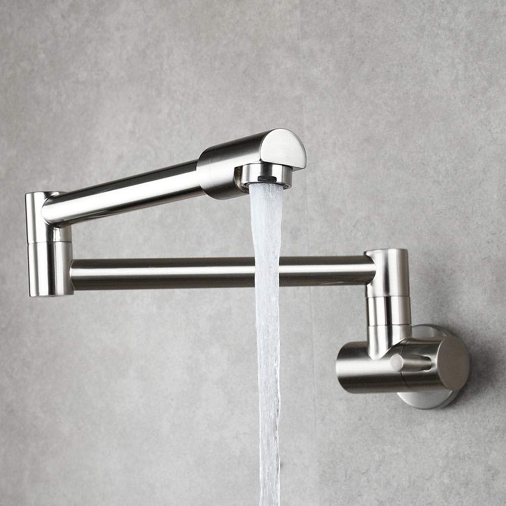 ZYCHSJXA Taps for Kitchen Pot Filler Wall Mounted, 360 Swivel Universal Cold Water Tap Single Handle Multi-Function, Faucet Sinks Tap-Drawing