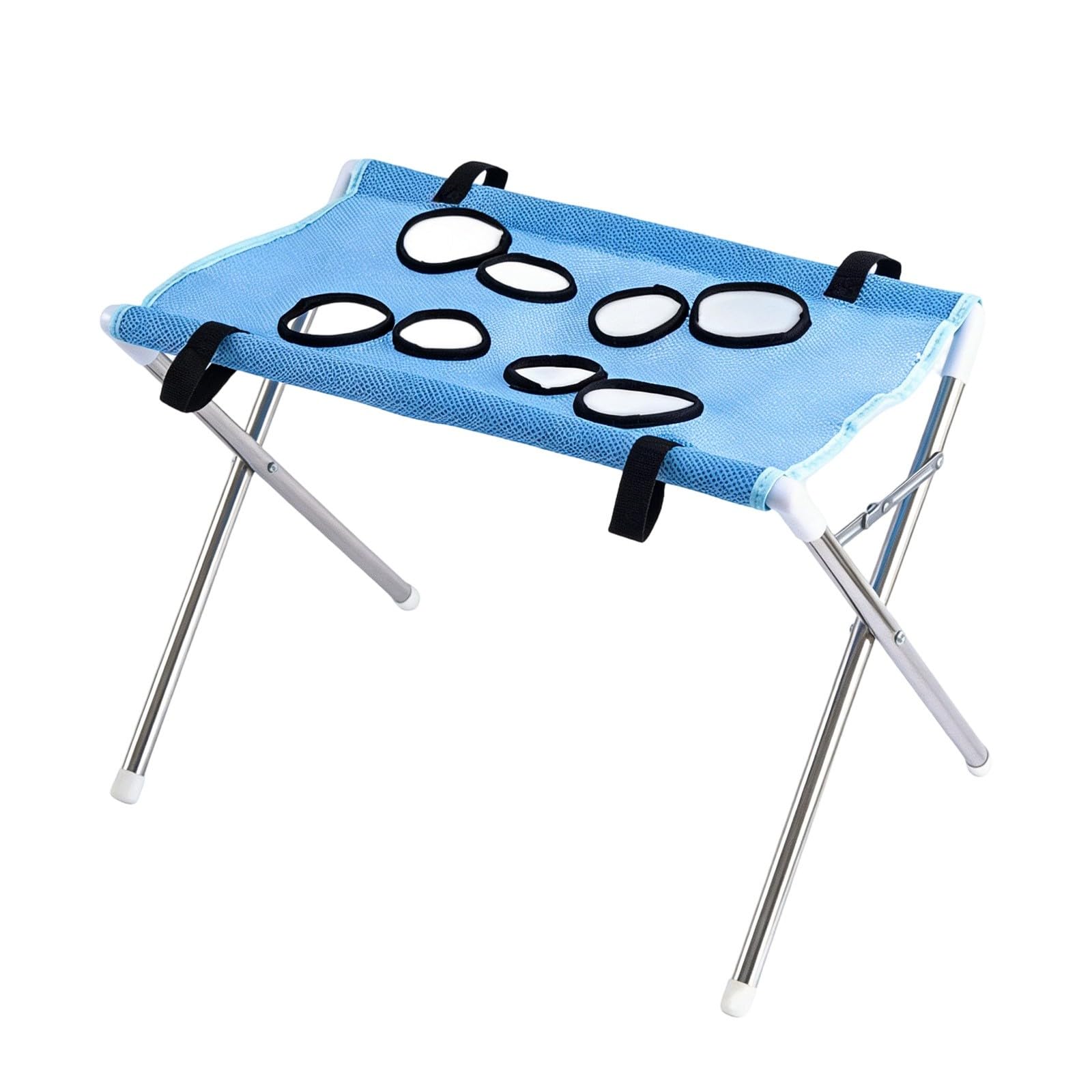 Pet Grooming Stand Foldable Cat Dog Grooming Stool Bathing Station (Blue-1, One Size)