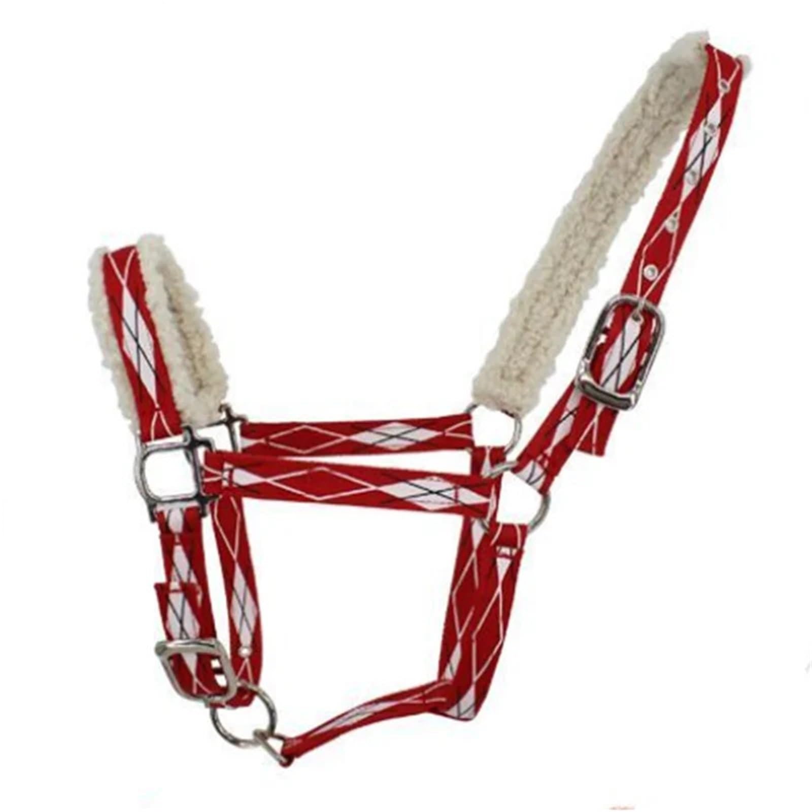 Cavezza for briglie regolabile for cavallo, attrezzatura equestre, cavezze for redini comode(Red S)