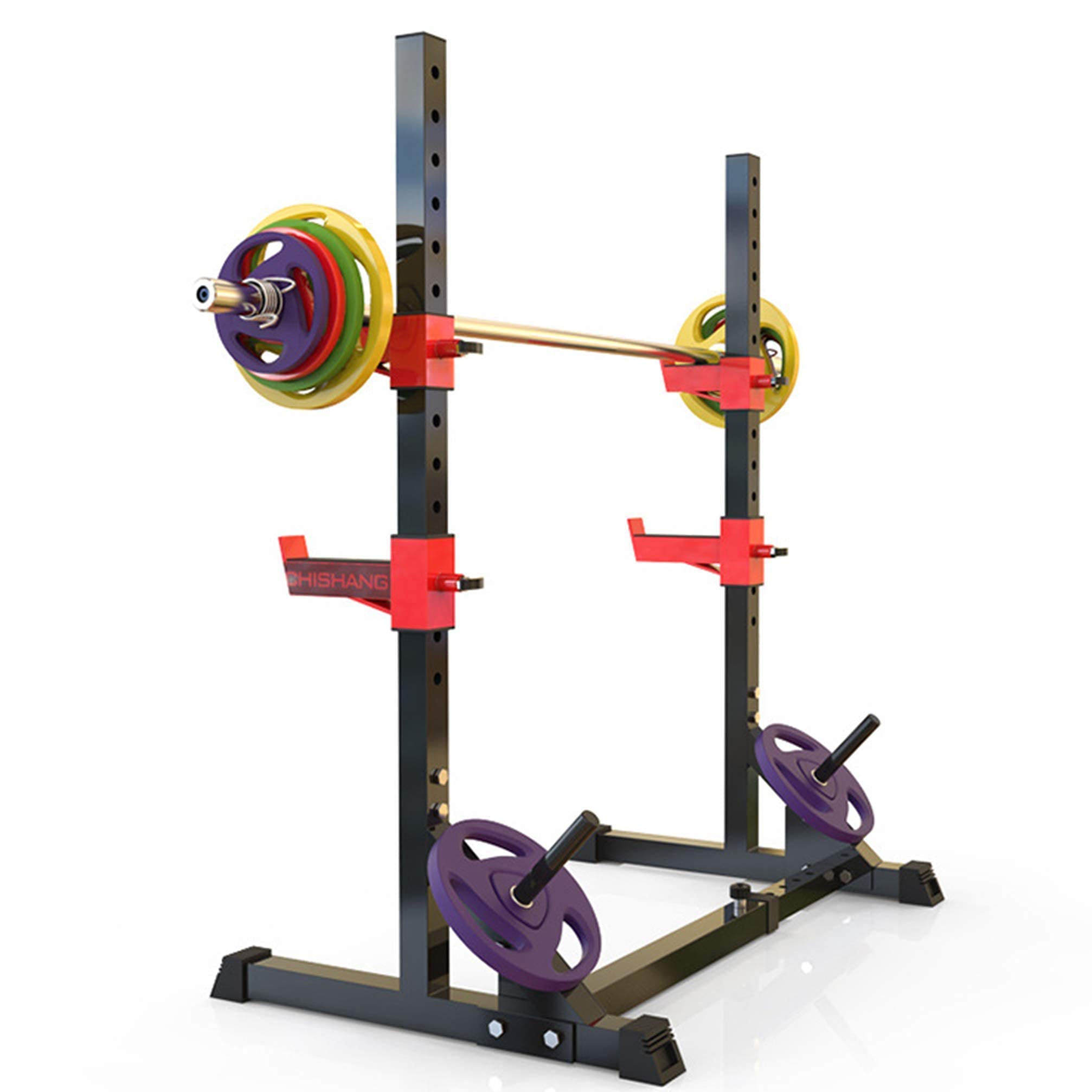 バーベルラック スチール製 調整可能 Amazon | バーベルラック ホームジムフィットネス 調節可能な