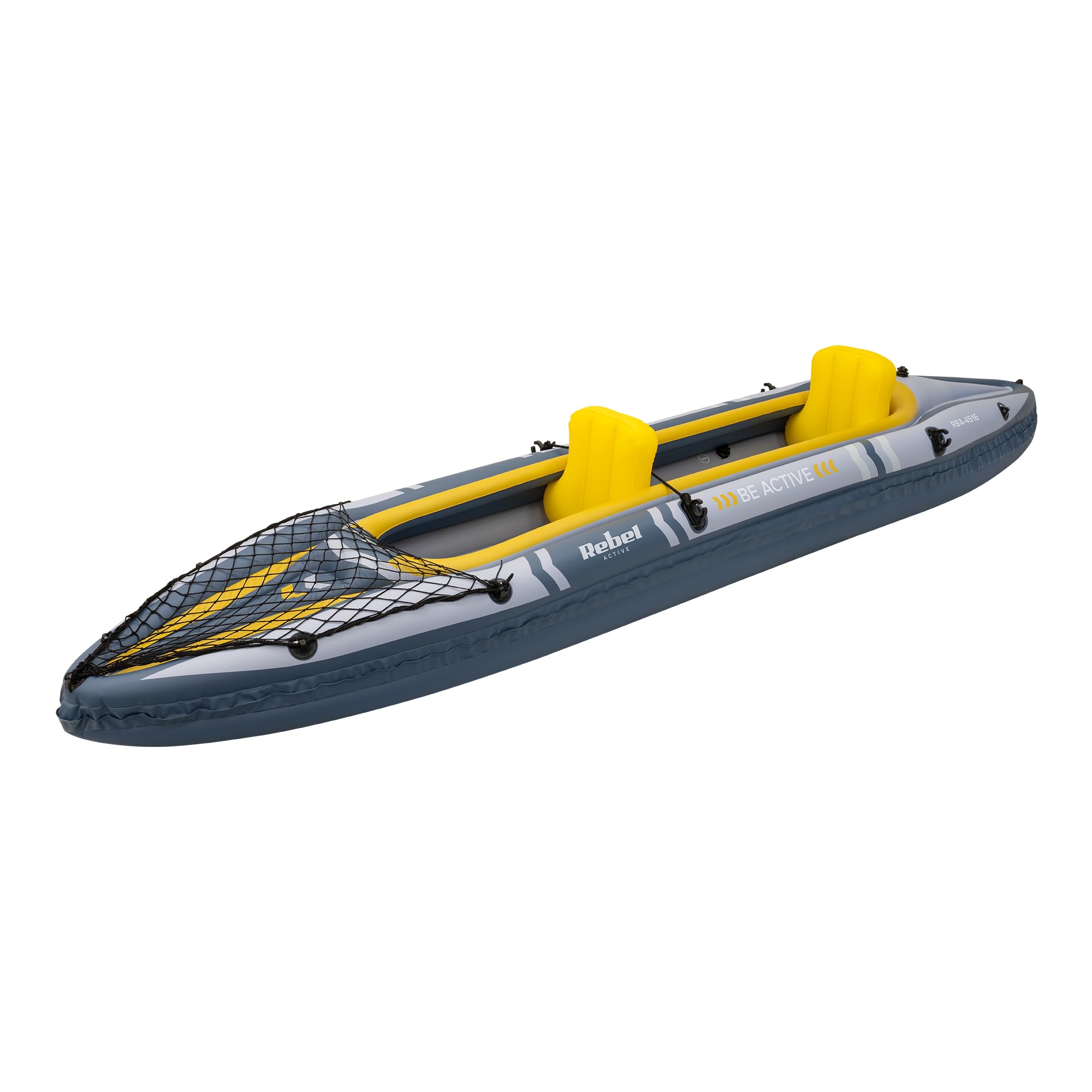 Rebel Electro Kayak Gonfiabile Doppio Gonfiabile Turistico 350 x 78 Borsa a racchetta RBA-4516