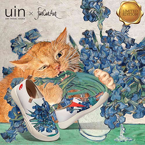 UIN x FatCatArt Collaboration Slip Ons Casual Loafers Lightweight Comfortable Sneakers Art Travel Shoes2