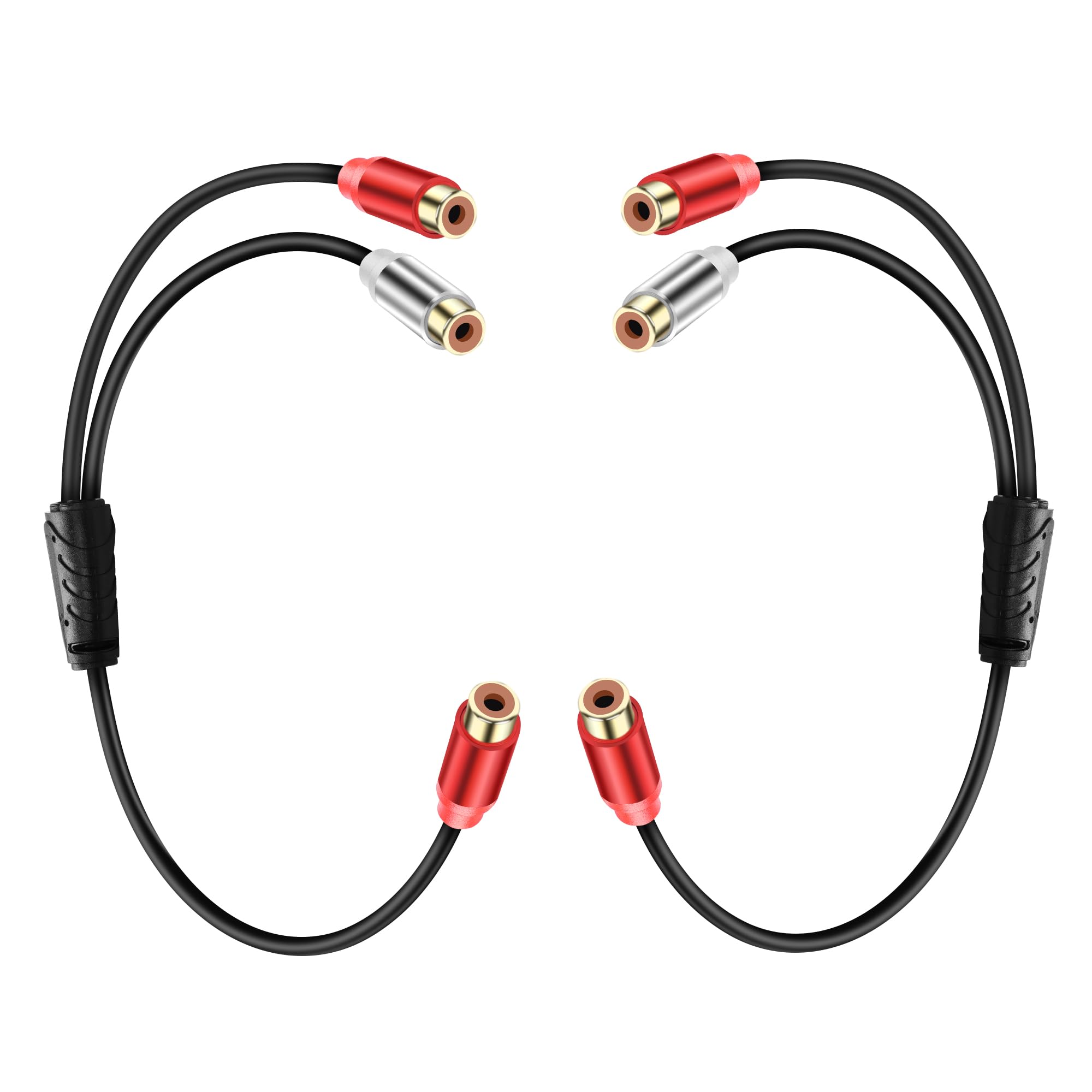 MOSWAG RCA Splitter 1 Femmina A 2 Maschi - Adattatore Audio Per Subwoofer, TV E Console - Foto 3