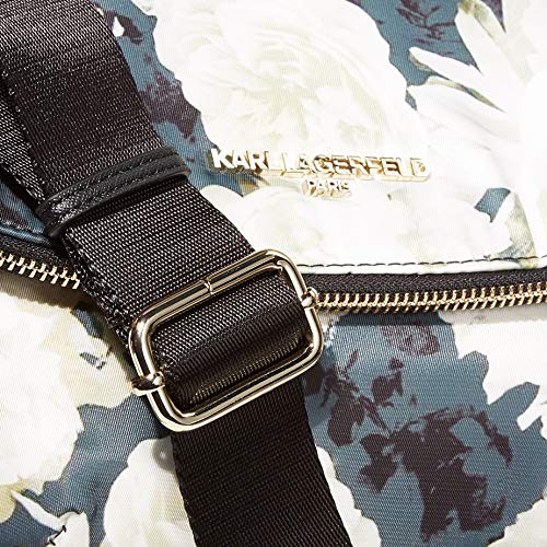 Karl Lagerfeld Paris Cara Flap Messenger Bag, forest multi Floral