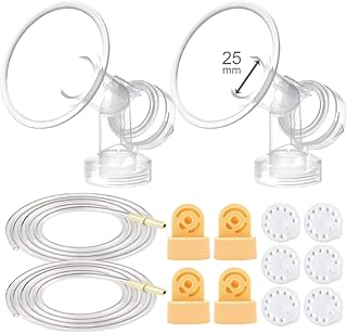 Maymom Breast Pump Kit for Medela Pump in Style Pumps; 2 Breastshields, 4 Valves, 6 Membranes, & 2 Tubes for Pump in Style Advanced Sold After July 2006; Replacement Parts for Medela Breast Shield, Medela Tubing, Valves and Membranes