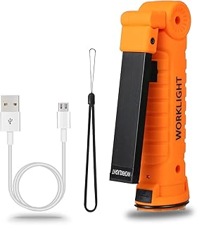 LED Rechargeable Flashlights Work Lights,Vagocom COB Emergency Light Cordless Magnetic Worklight,5 Modes Portable Inspection Torch for Mechanics Tools,Camping,BBQ and Mens Gifts(1 Pack)