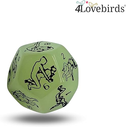 Miniatura 4 de Juego de 5 dados románticos luminosos para juegos de rol, regalo del día de San Valentín para despedida de soltera, luna de miel, fiesta de