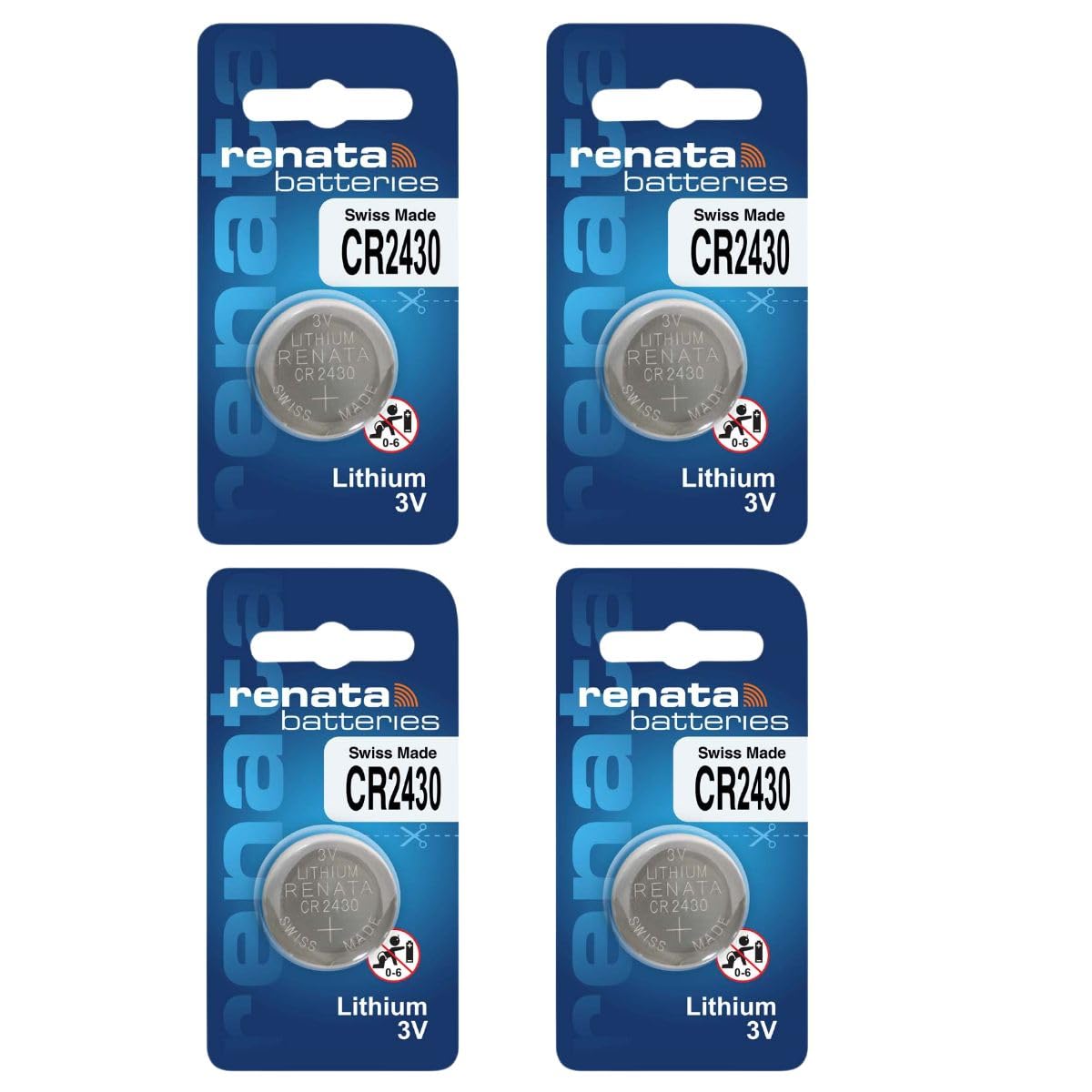 Imaginea Battery Compatible with Renata CR2430 Lithium Coin Cell Battery 3V, Swiss Made Type C Battery Suitable for Key fobs, Scales Wearables & Medical Devices Fresh Stock (Pack of 4)