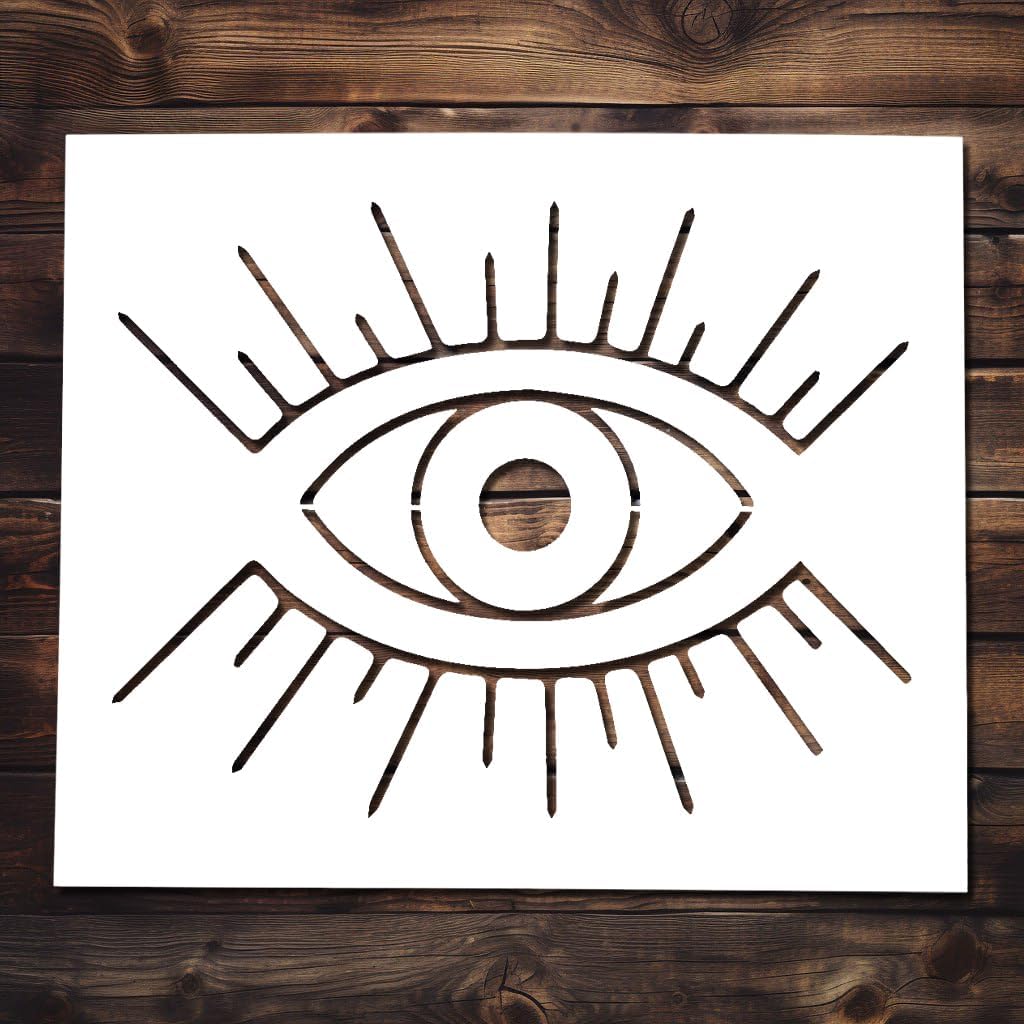 Evil Eye Stencil Template Reusable Protection Symbol