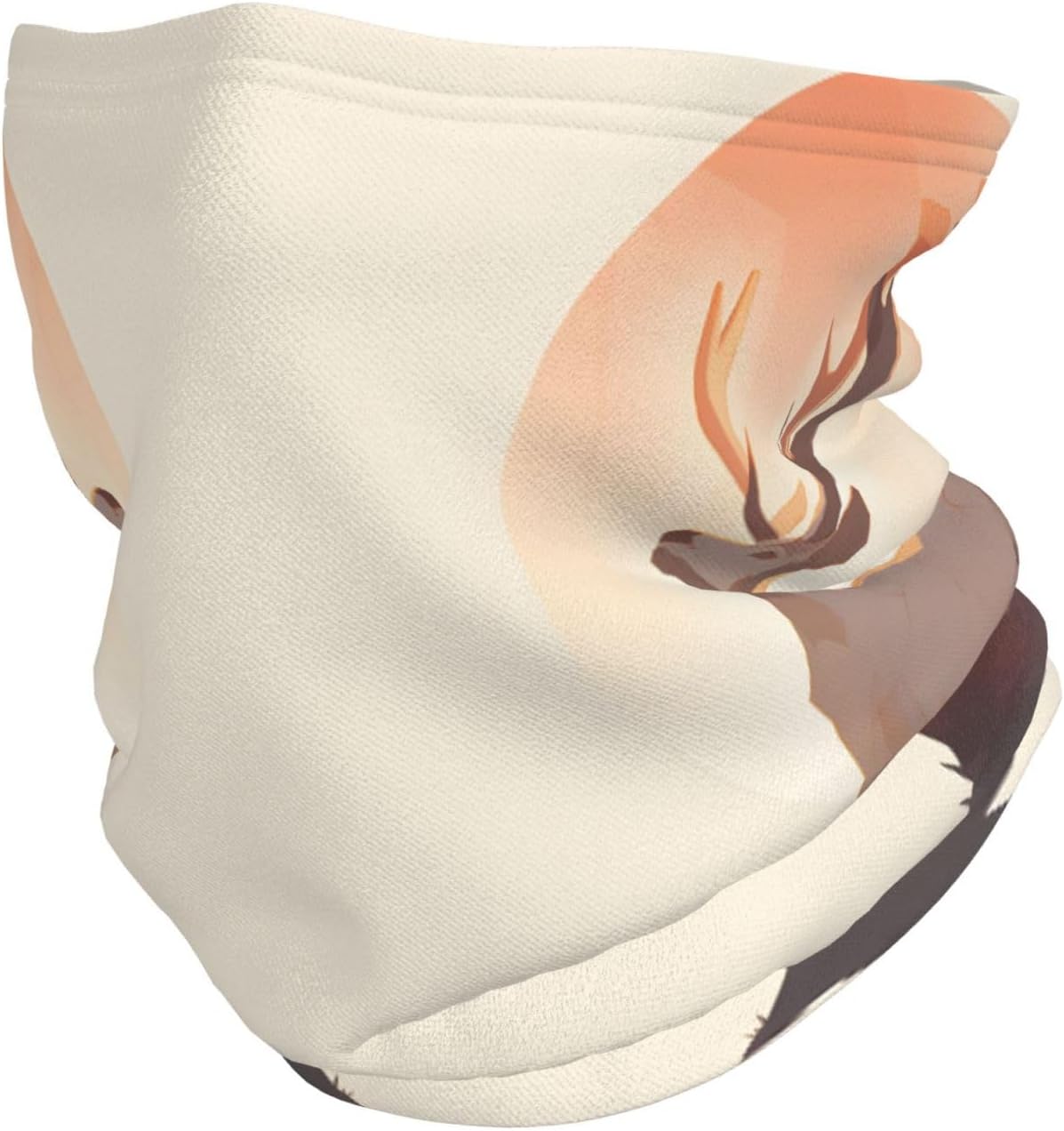 Winter Face Mask Elastic Headband Cold Weather Neck Warmer for Men Women, Sun Reindeer Print Adjustable Neck Gaiter