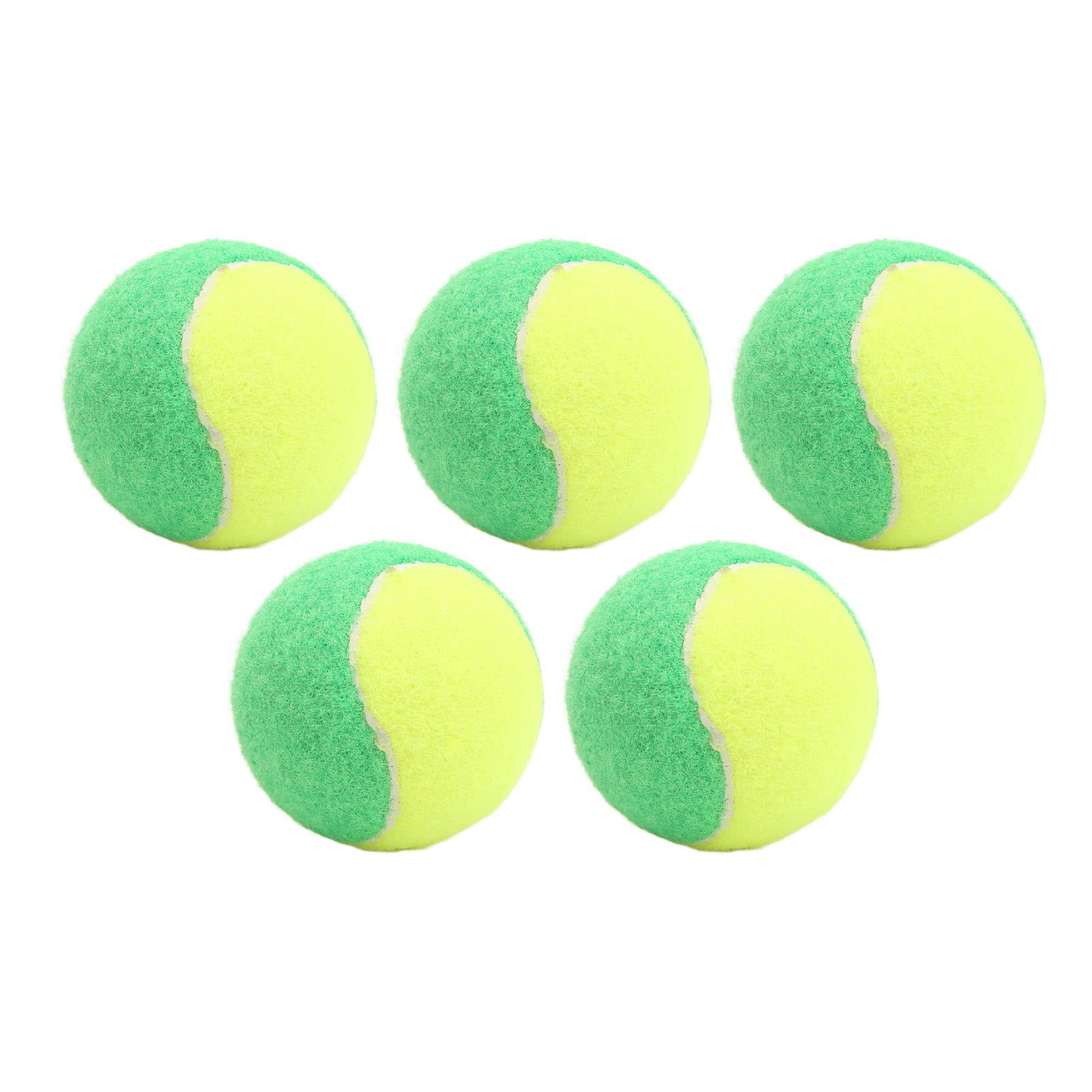 Tennis Balls, Tennis Ball Fabric Appearance 5pcs 2.4in Rubber Elastic Tennis Balls Pressure Relief for Children and Adults Training Entertainment (Green)
