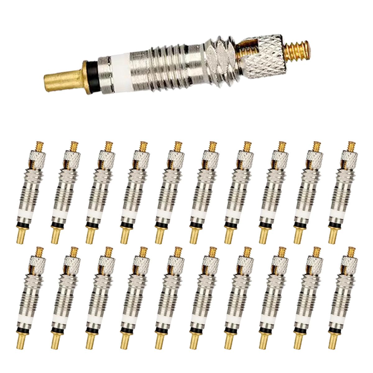 Leewoth 20PCS Presta Valve Core Bike Replacement Brass Tubeless Core for Tubeless Road MTB Bike Compatible with Vittoria Stan's Continental Kenda