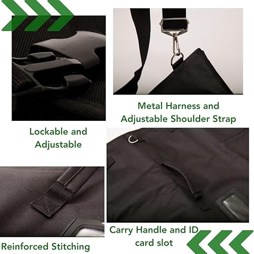 Miniatura 5 de Bolsa enrollable para cuchillos de chef, 15 ranuras con bolsillo para cuchillo de carne más 10 protectores de cuchillos, capacidad para herramientas