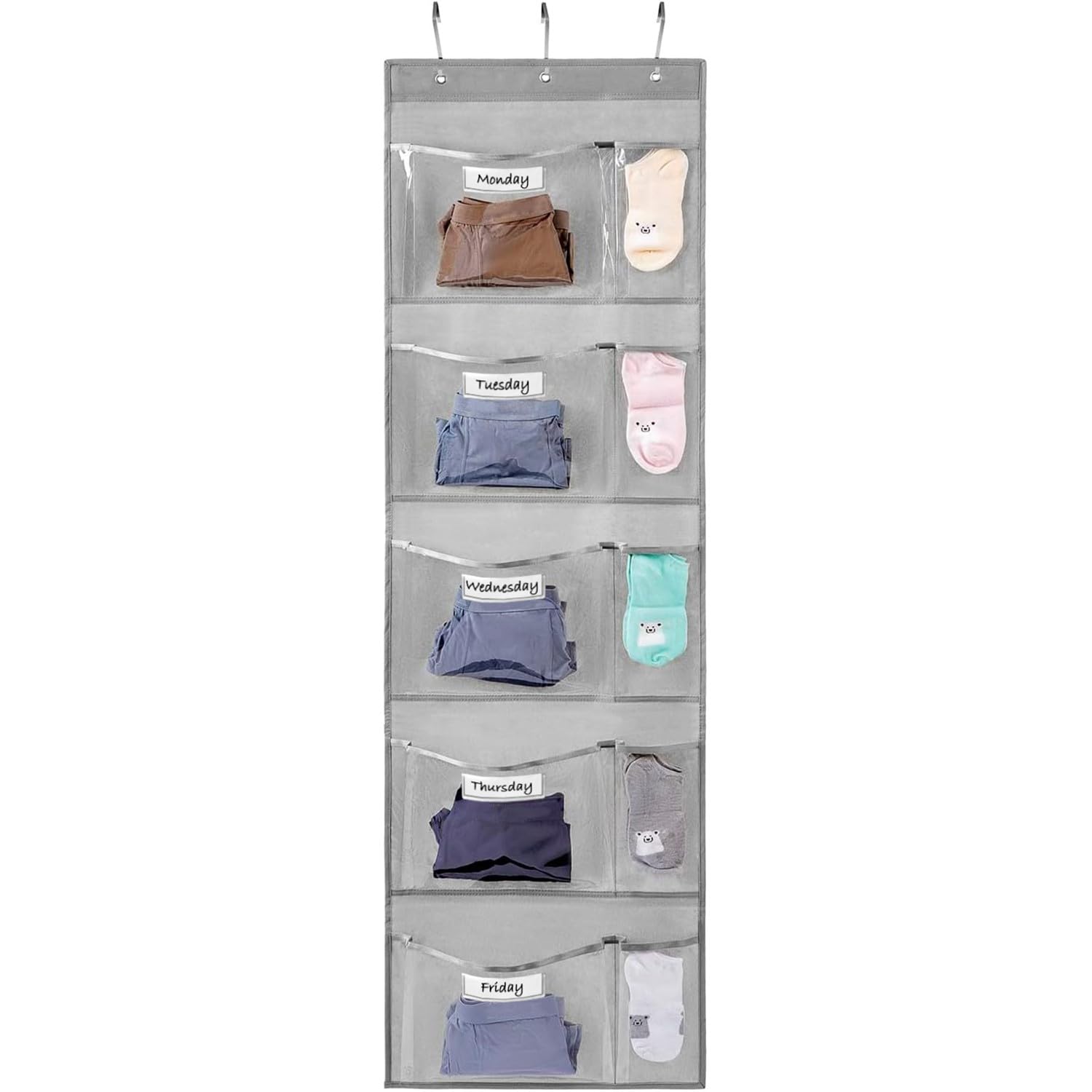 Organizer settimanale per bambini, 5 ripiani, organizer per vestiti dal