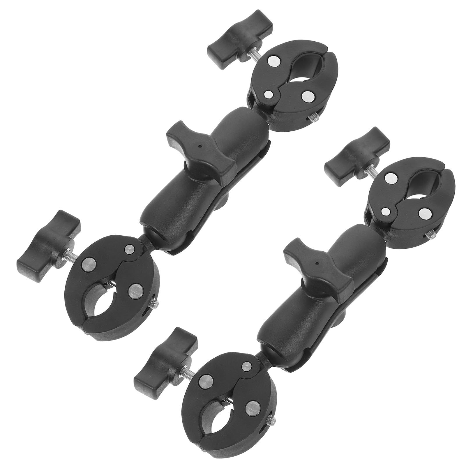 2 Piezas Soporte de Móvil para Moto Rótula de 25mm y Abrazadera