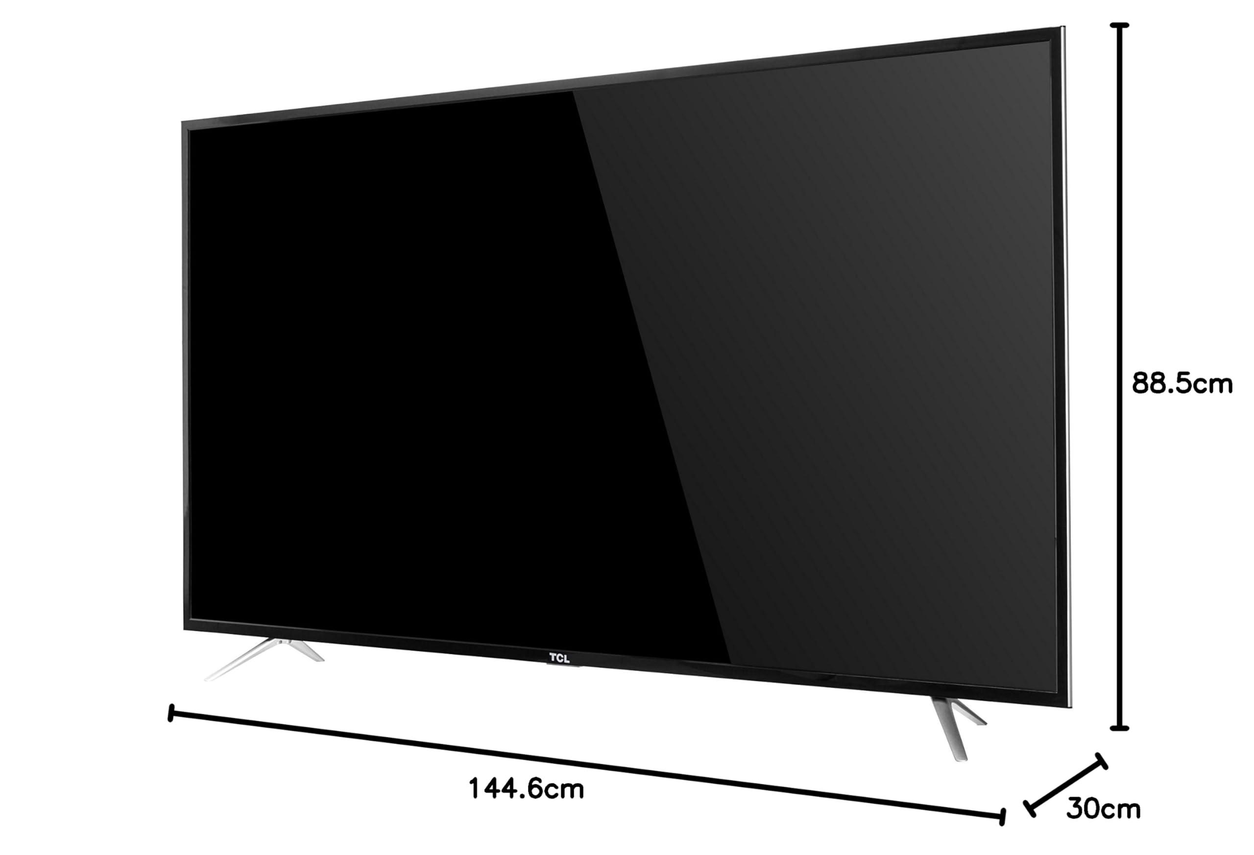 TCL 165 cm (65 Inches) 4K UHD LED Smart TV L65P1US (Black