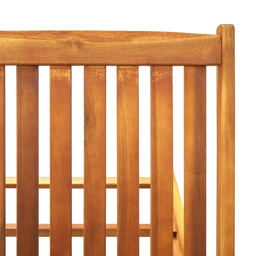 Ogrodowy leżak z poduszką, lite drewno akacjowe, regulowany, składany, kółka, stolik, wytrzymały odpoczynek na taras, basen, balkon, ogród, 200 cm, 110 kg