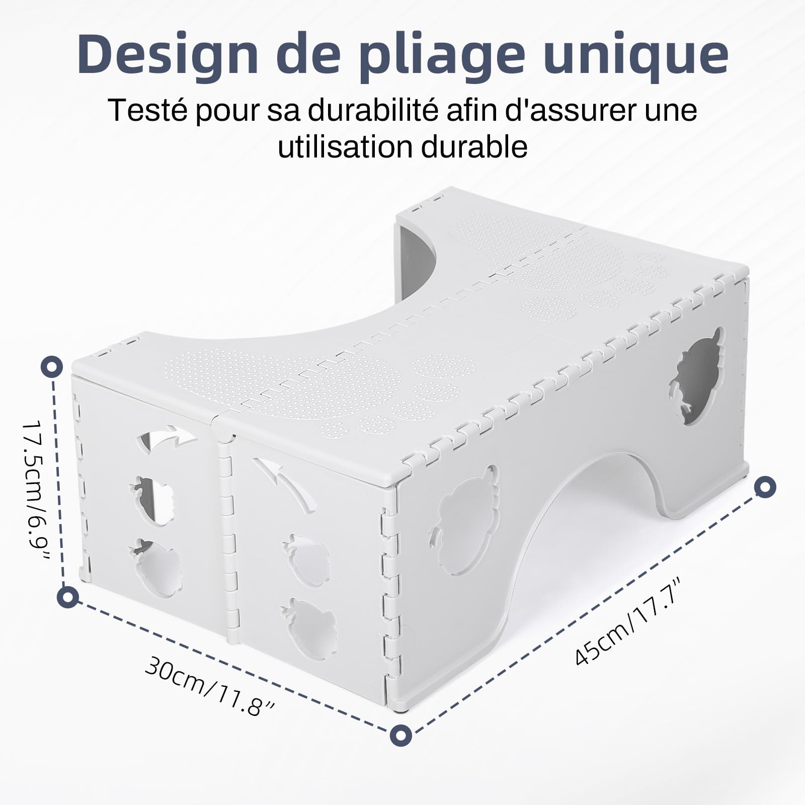 Tabouret de toilette pliable - Tabouret physiologique de salle de bain pour adultes et enfants - Tabouret WC pour salle de bain et WC