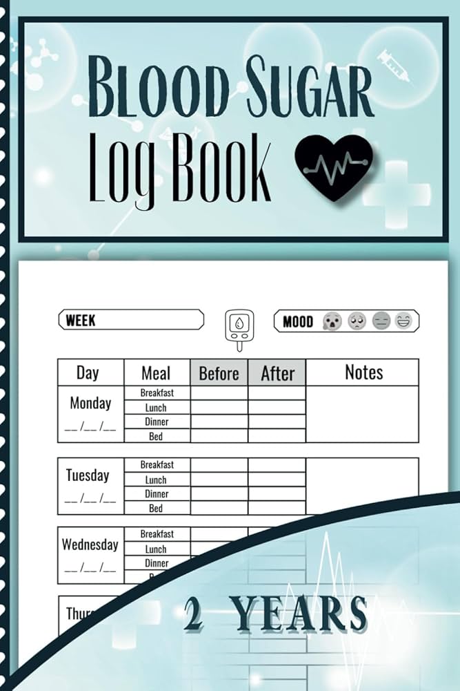 Blood Sugar Log Book - 2 Years: Daily Diabetic Glucose Diary, Insulin and Medication for type 1 and type 2 Diabetes - 2 Years Tracker: Reynolds, J.K.: Amazon.com: Books blood-sugar-log-book-2-years-daily-diabetic-glucose-diary-insulin-and-medication-for-type-1-and-type-2-diabetes-2-years-tracker-reynolds-j-k-amazon-com-books