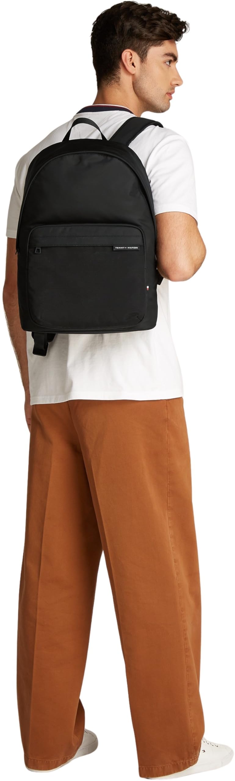 Tommy Hilfiger Mochila Hombre Element Repreve Dome con correas ajustables, Negro (Black), Talla Única