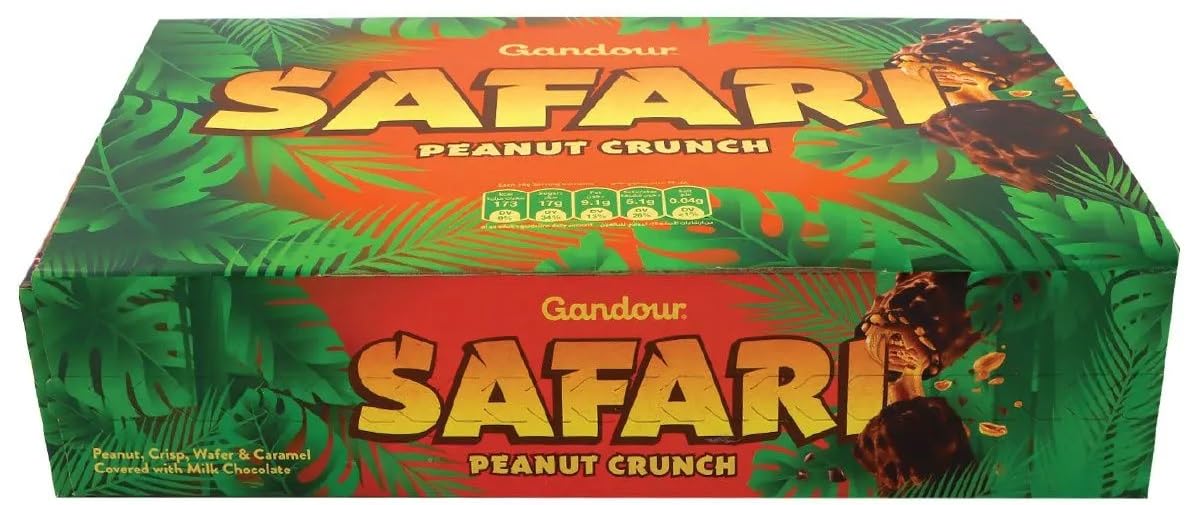 Gandour Safari Peanut Crunch Smooth And Delicious Chocolate Bar (12 X 34gm) (B0DHQQ1QQ1) Amazon Price History, Amazon Price Tracker