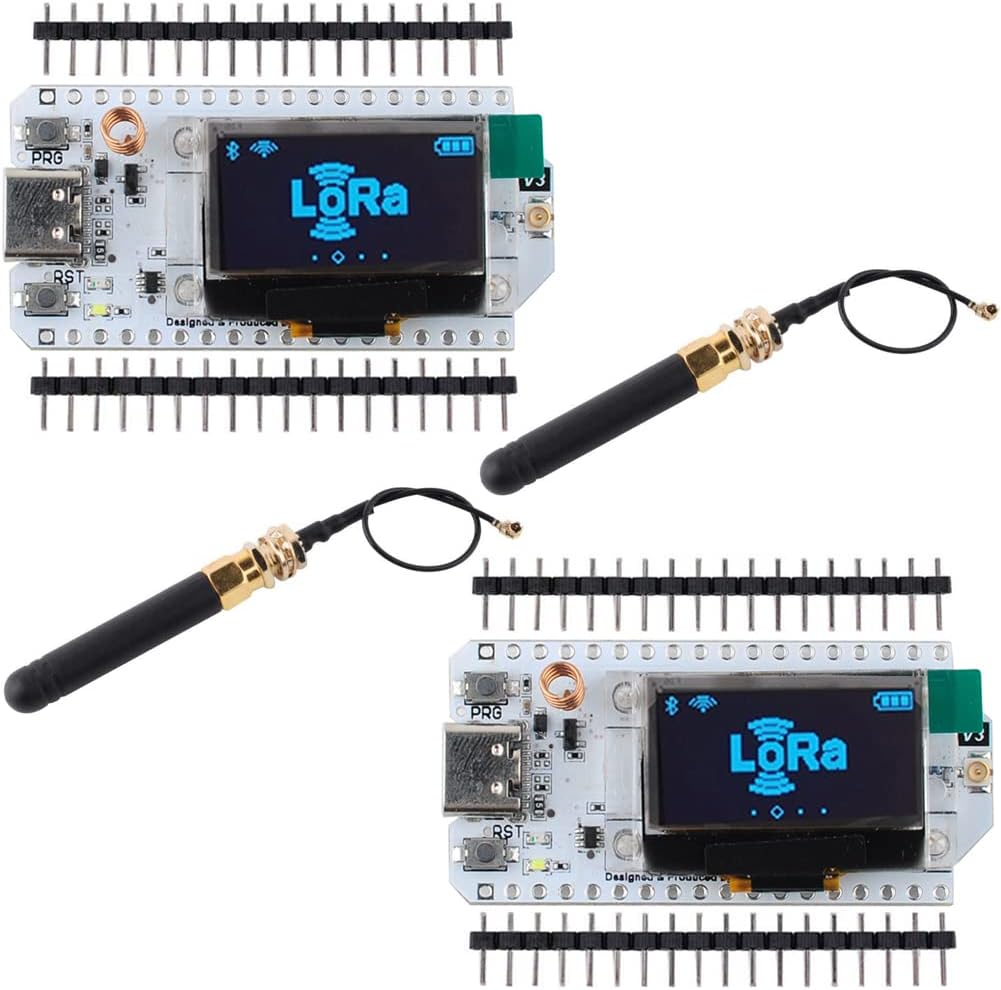 915MHz ESP32 LoRa OLED Development Board V3 SX1262 Type-C + LoRa Antenna for Arduino Meshtastic LoraWan IOT (Pack of 2), not Compatible with Heltec LoRa 32 V2