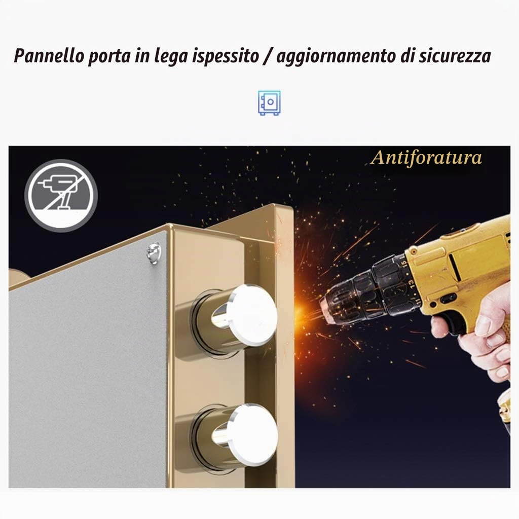Casseforti a Muro, cassaforte per Uso Domestico, Piccola Scatola di immagazzinaggio con Serratura a Combinazione Meccanica, bullone di bloccaggio in Acciaio Anti-Perforazione, Ness