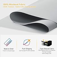 Vista 6 de Yin Yang Persianas motorizadas opacas sin cordón, persianas enrollables inalámbricas con control remoto blanco y recargable, persianas