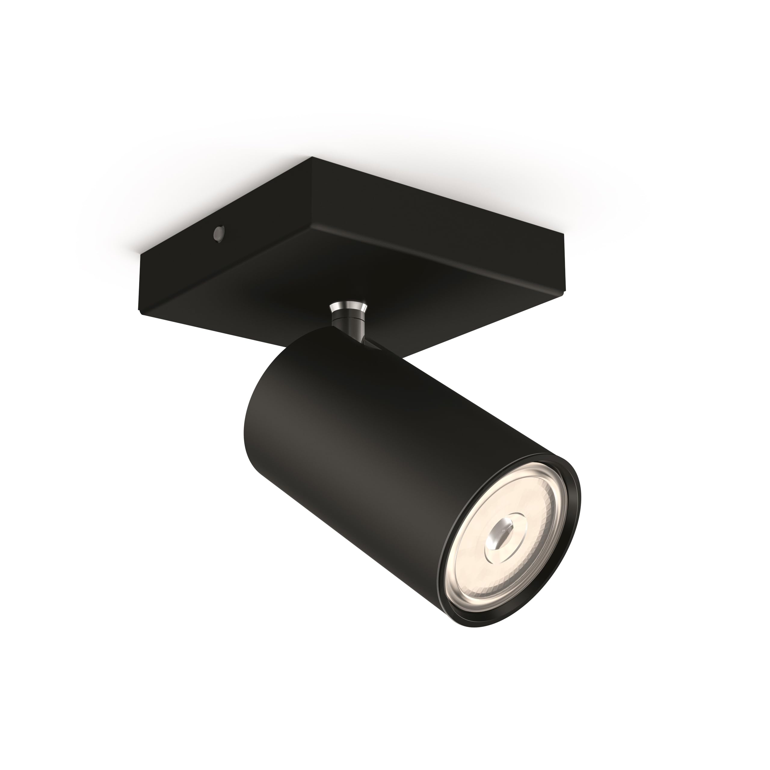Philips Kosipo Lámpara de techo (Negro) - Luz blanca cálida - Aplique de pared y techo con 1 foco - GU10 - No regulable