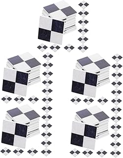 SAFIGLE Tapete Verificador De Chão De Casa De Bonecas De 90 Peças Brinquedos De Madeira Bonecas Azulejos De Casa Mini Suprimentos Para Casa Papel De Parede Móveis De Chão Mini