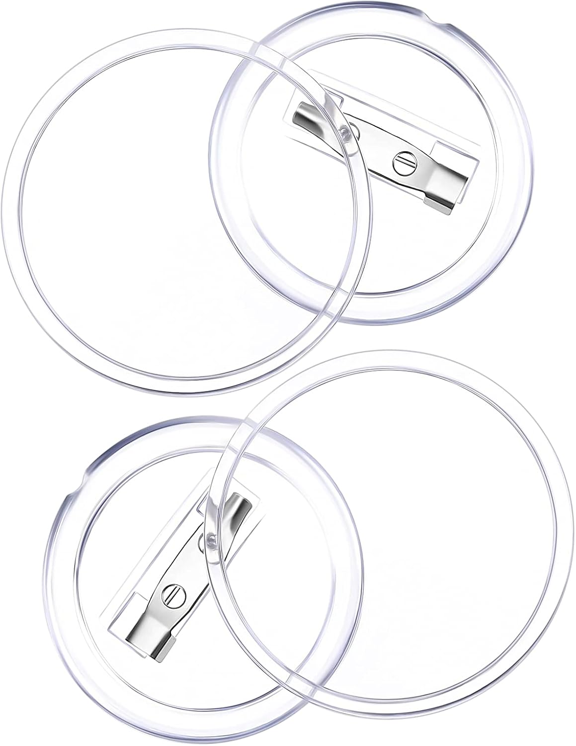 50 Pack Acrylic Button Pins Badge Clear Button Pins Custom