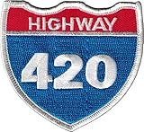 Novelty Iron On Patch - Weed Indeed!! Highway 420 Sign- Applique