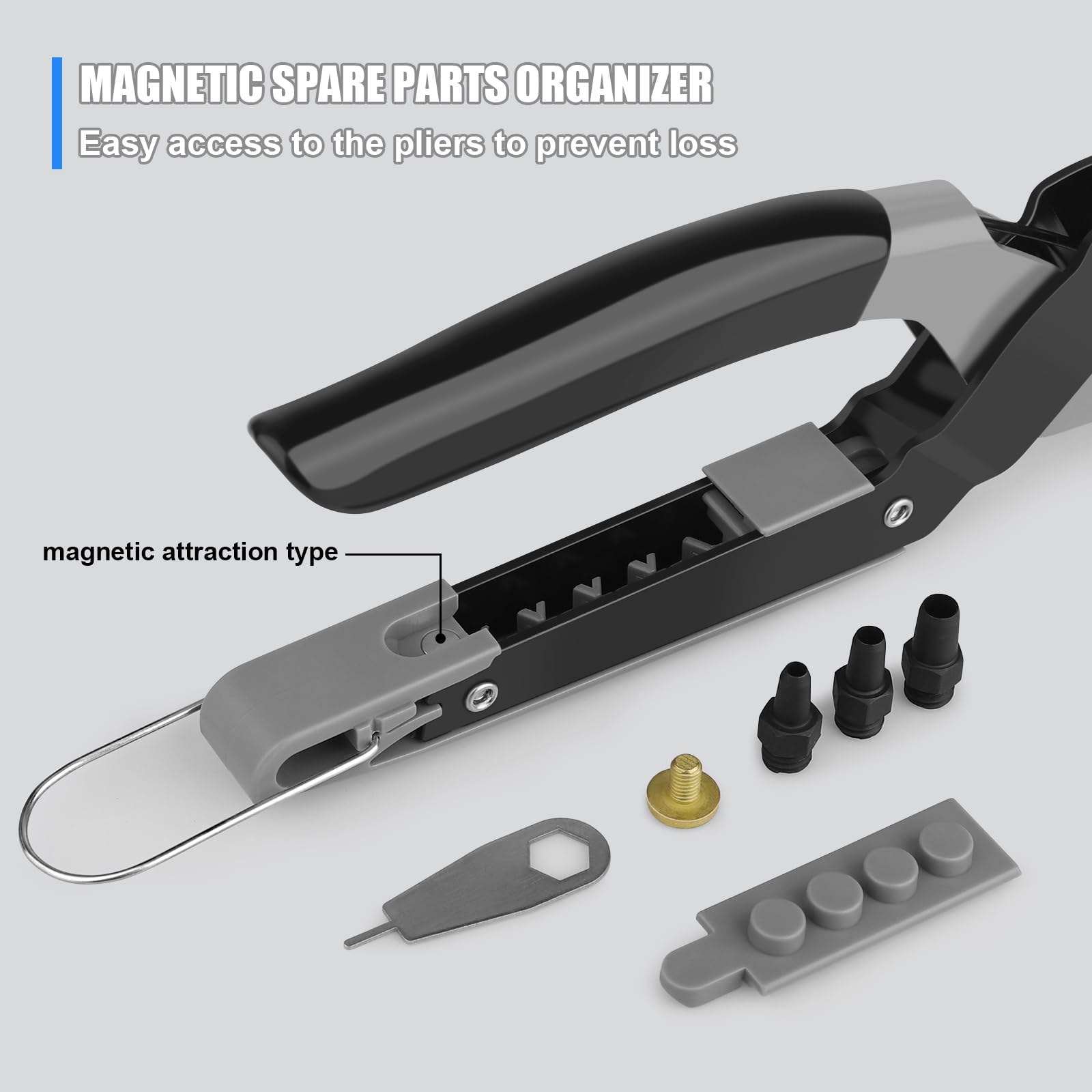 Desktop Leather Belt Hole Puncher Tool - Easier To Use Tabletop Design For Watch Band, Handbag Strap. Heavy Duty Carbon Steel, Precision 6 Sizes Hole Punch For Fabric, Crafts, Easy DIY