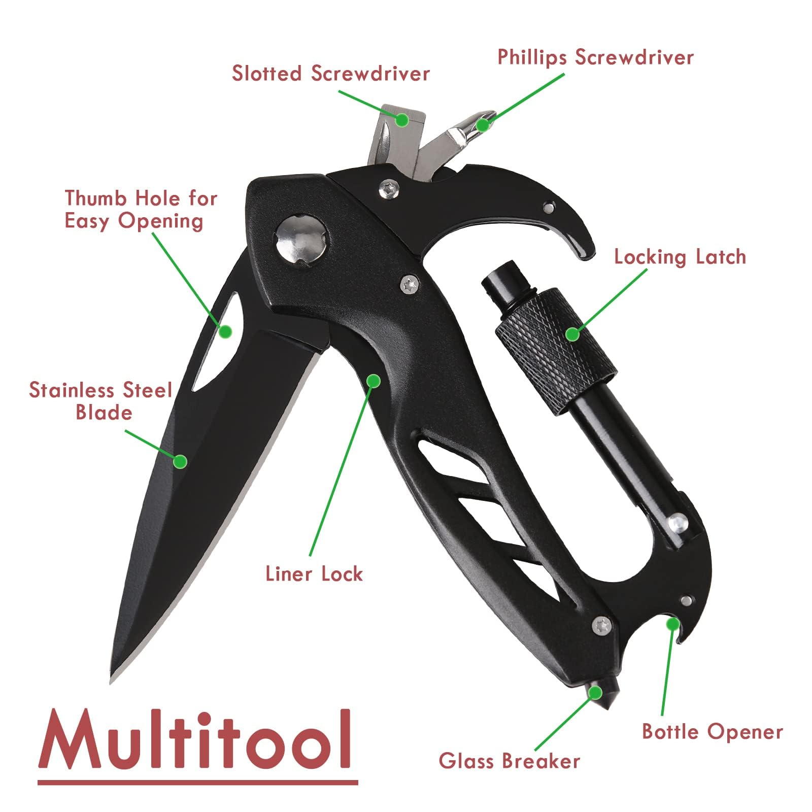 Portachiavi Multitool HASLED – 2 Pezzi Con Lame, Cacciaviti E Apribottiglie, Design Compatto In Metallo