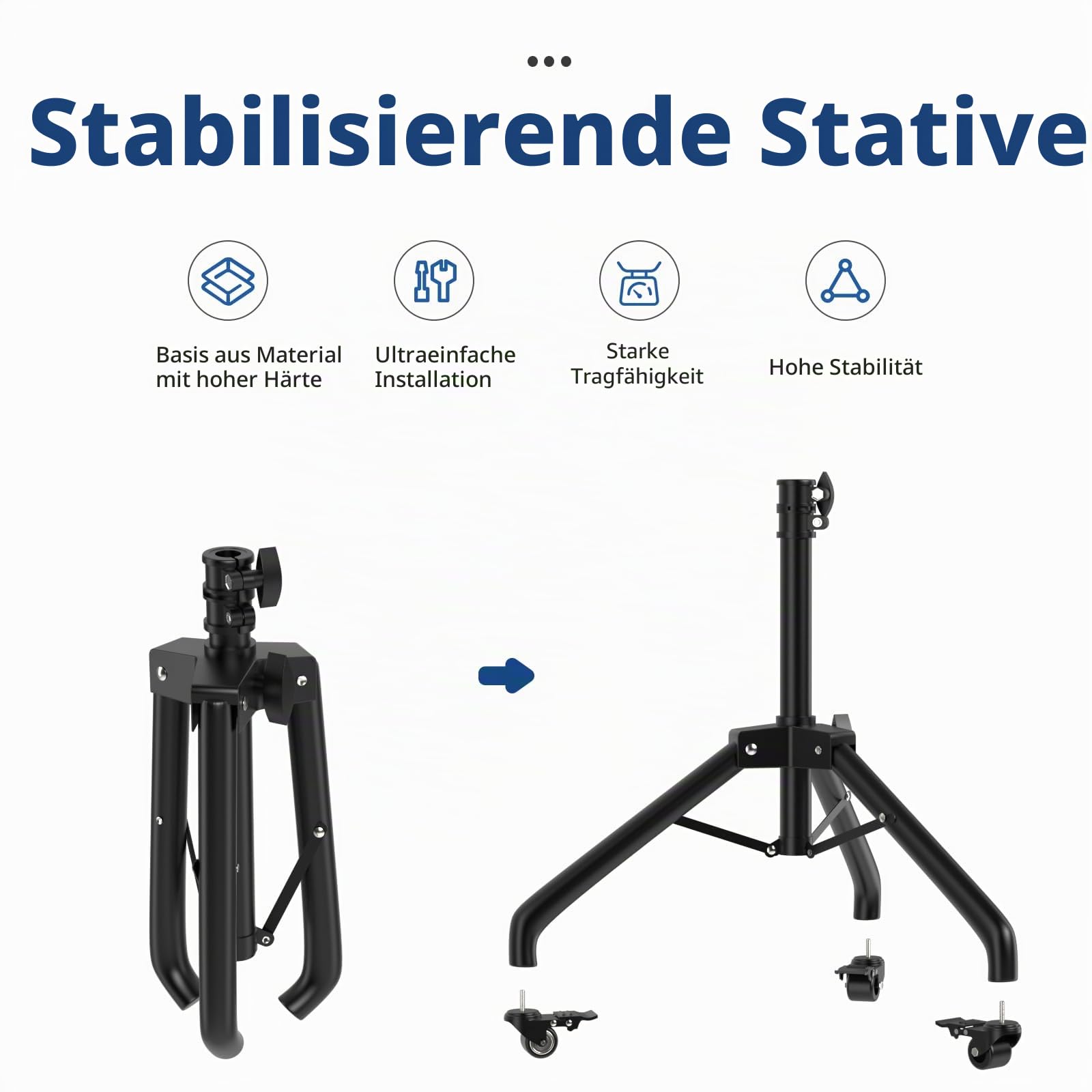 ZHOOGE Salon-Tablett auf Rädern höhenverstellbar 360-Grad stummes Universalrad für Tattoo Spa Zahnarzt