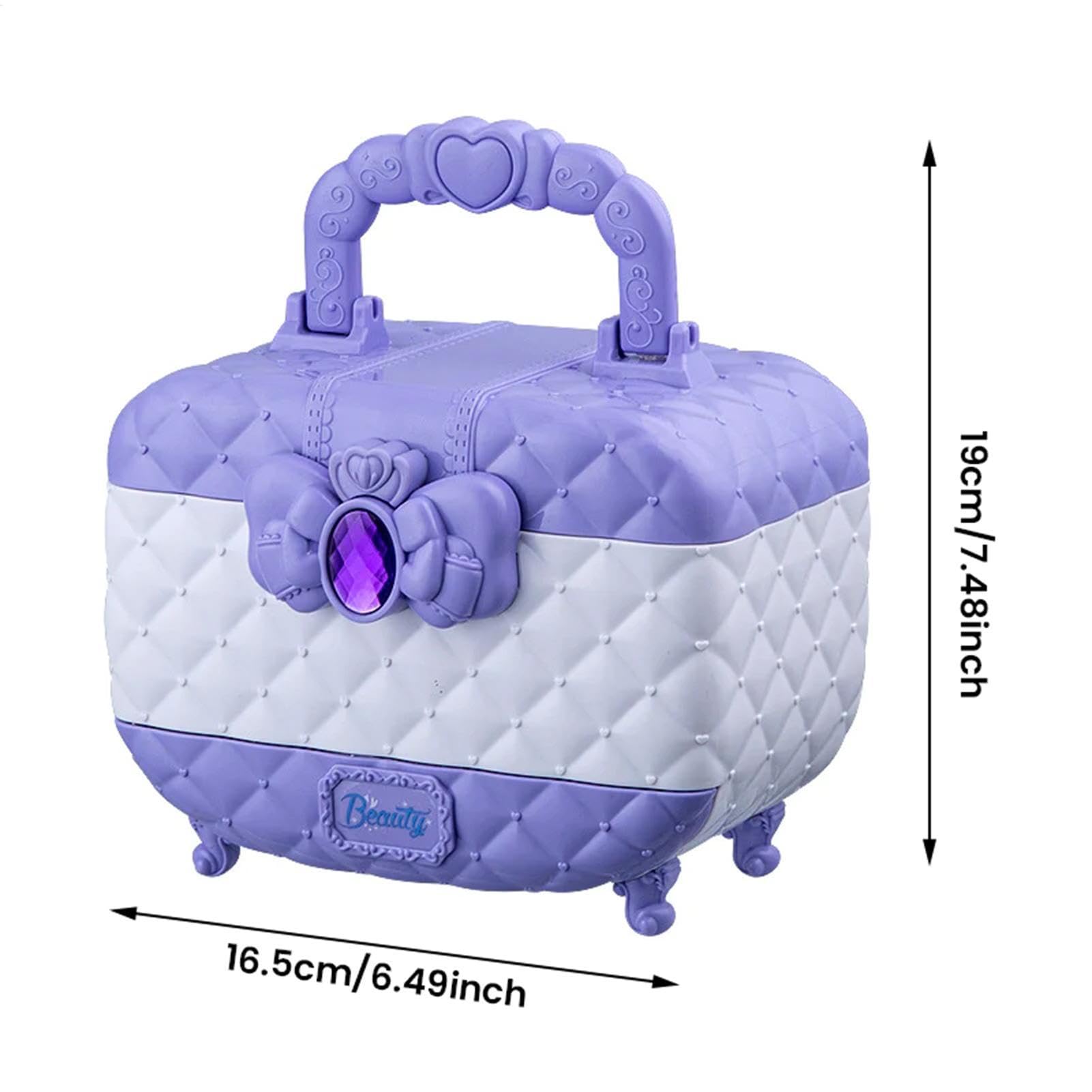 Maquillaje para niños – Princess Cosmetic Case – Juego de Maquillaje | infantil no tóxico, bolsa de maquillaje portátil, juego de rol , juego de maquillaje lavable, regalo para