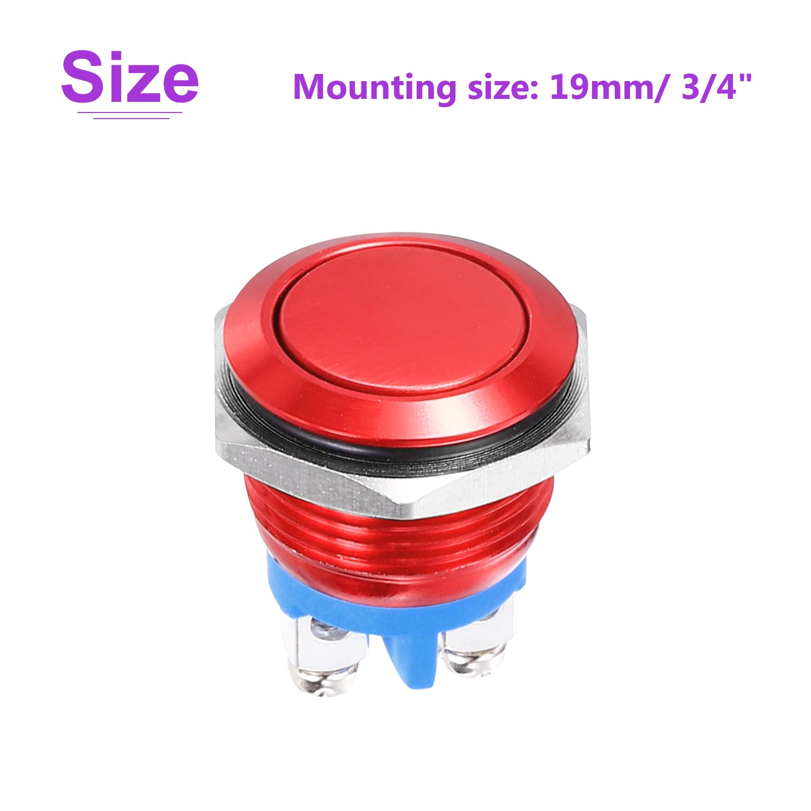 DMiotech 2 Pcs 22mm / 7/8" Push Button Switch - Image 4