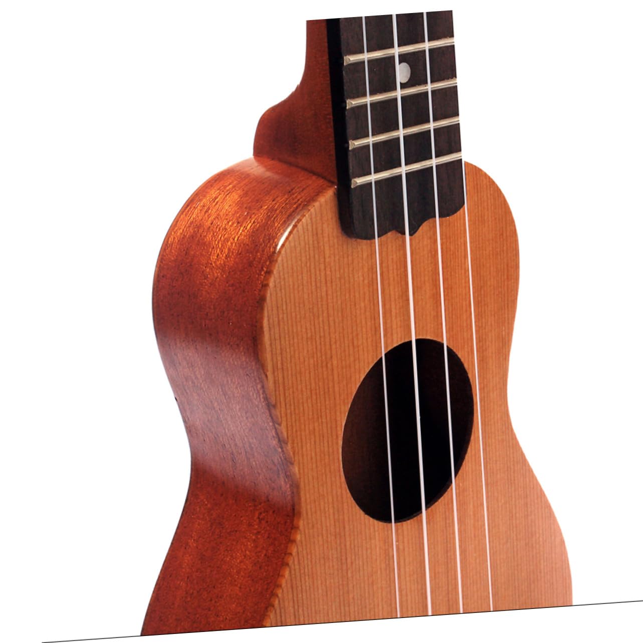 SUPVOX Kleiner Taschen Ukulele 4 Saiten Mit Schallloch Griffbrett Aus Fichte Und Mahagoni Reise Ukulele Für Kinder Und Anfänger 45 x 15 x 4,5cm Holz