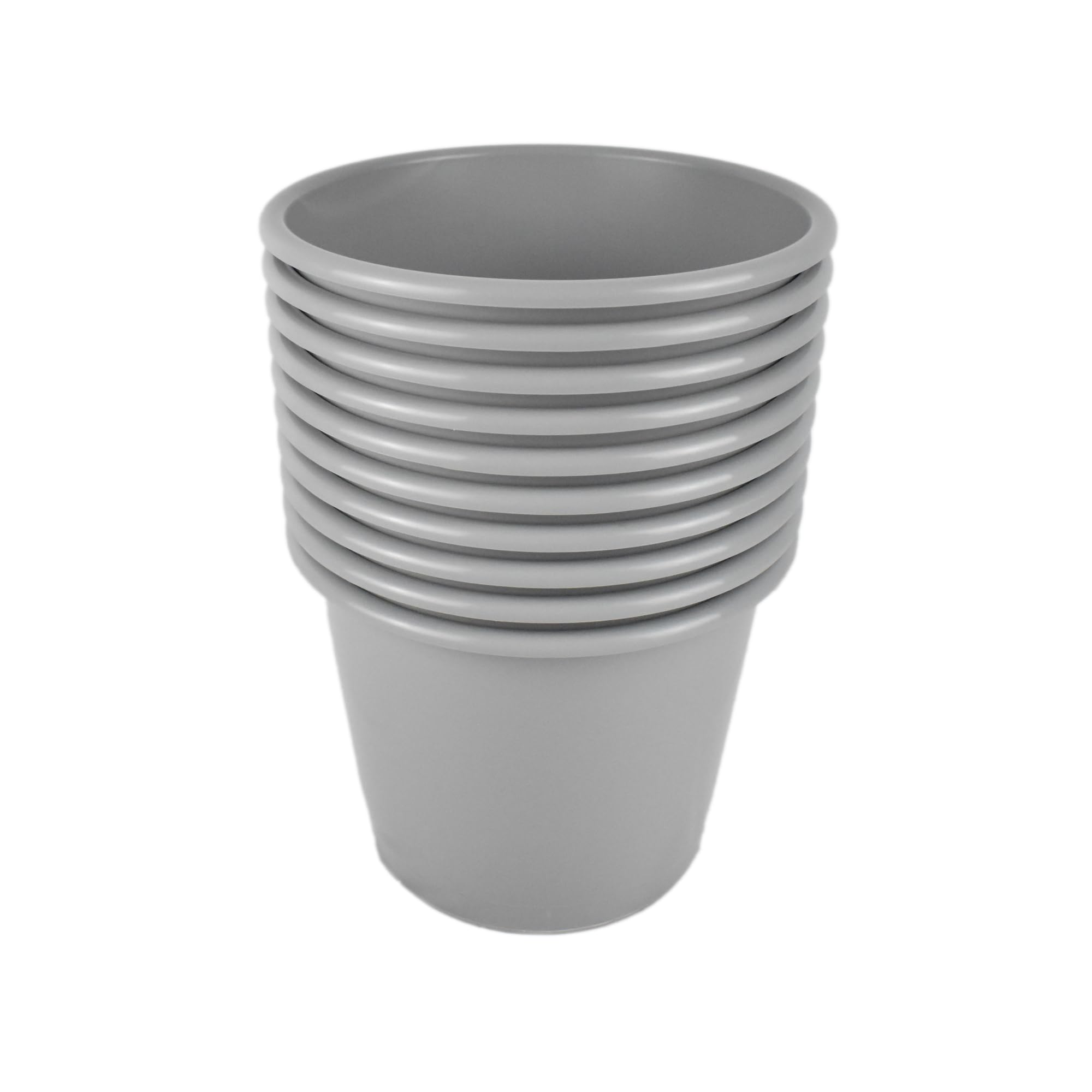 Deflecto Essential Range 14 Litre Waste Bin - Grey Pack of 10 Plastic Bins - Bedroom Bin - Waste Paper Bins For Bedrooms - Dustbin For Kitchen - Trash Bin For Bedroom Accessories - Office Bin — image 1