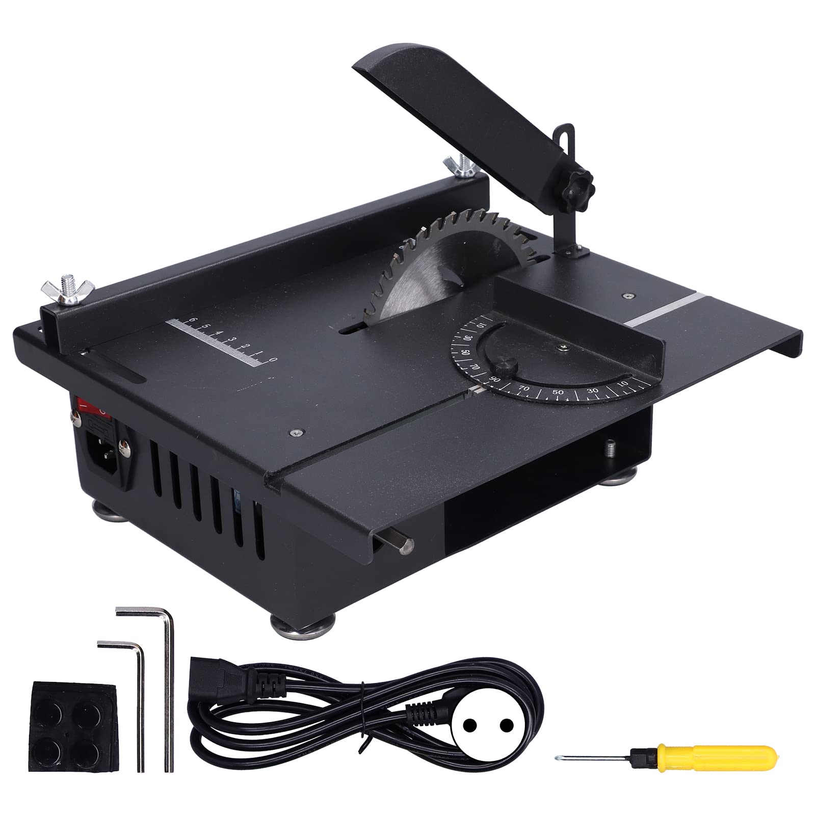 Piła stołowa Mini Piła stołowa Wielofunkcyjna Mini Piła stołowa Do Obróbki Drewna Mini Piła stołowa 1200 W Konstrukcja przesuwna Przesuwne Piły (wtyczka UE