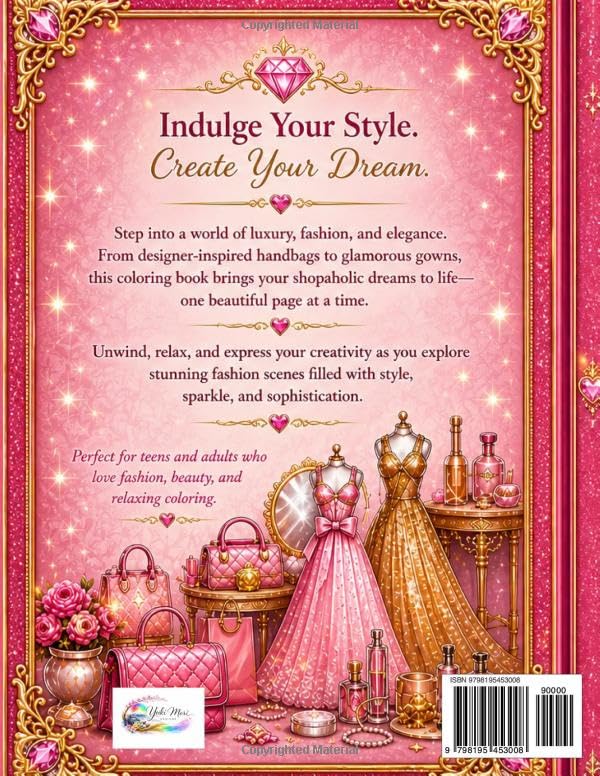 Shopaholic Dreams Coloring Book: A Luxury Fashion Coloring Book image 3