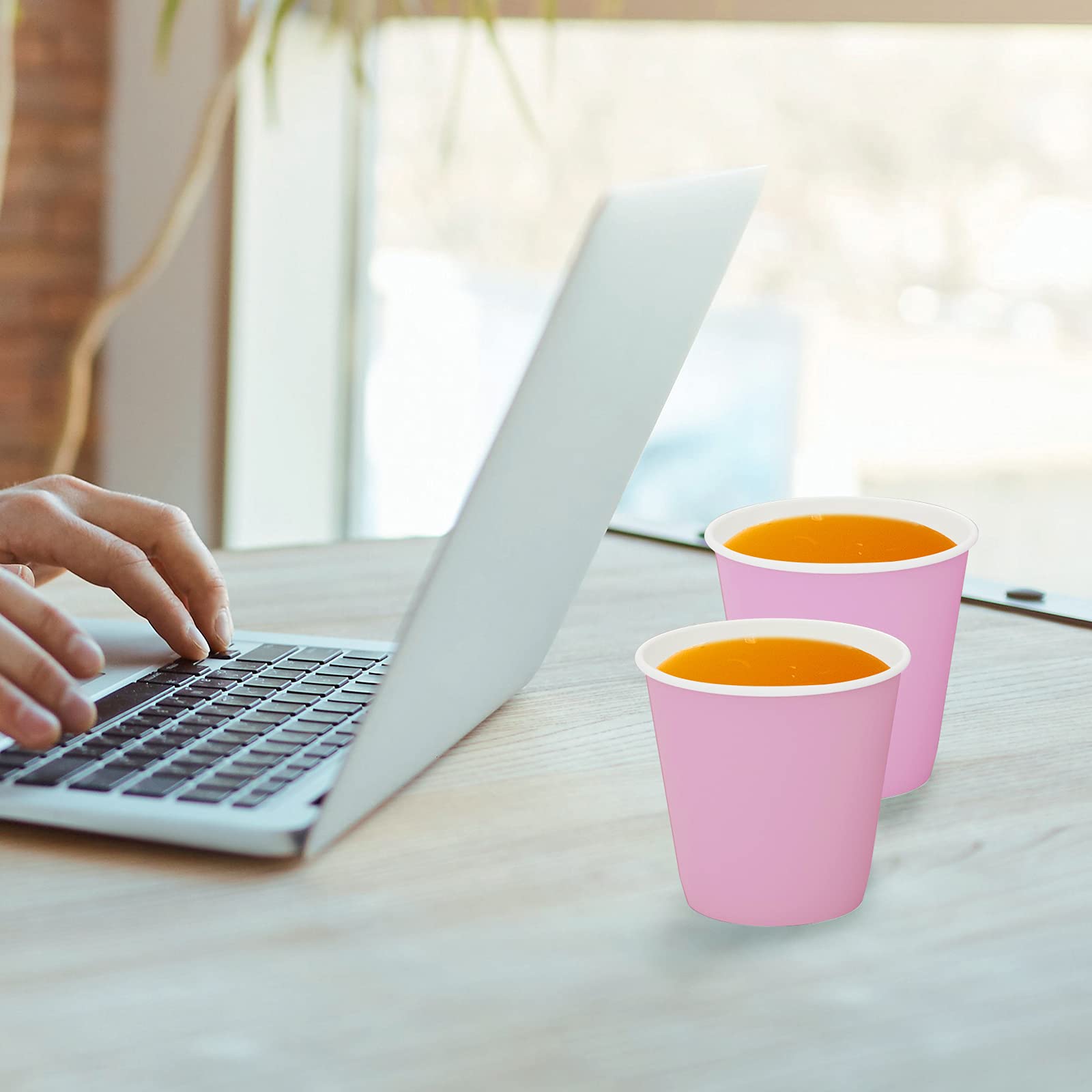 600 Paper Bath Cups, 3 Oz Each With Floral Design - USA Made For Water, Juice, Parties