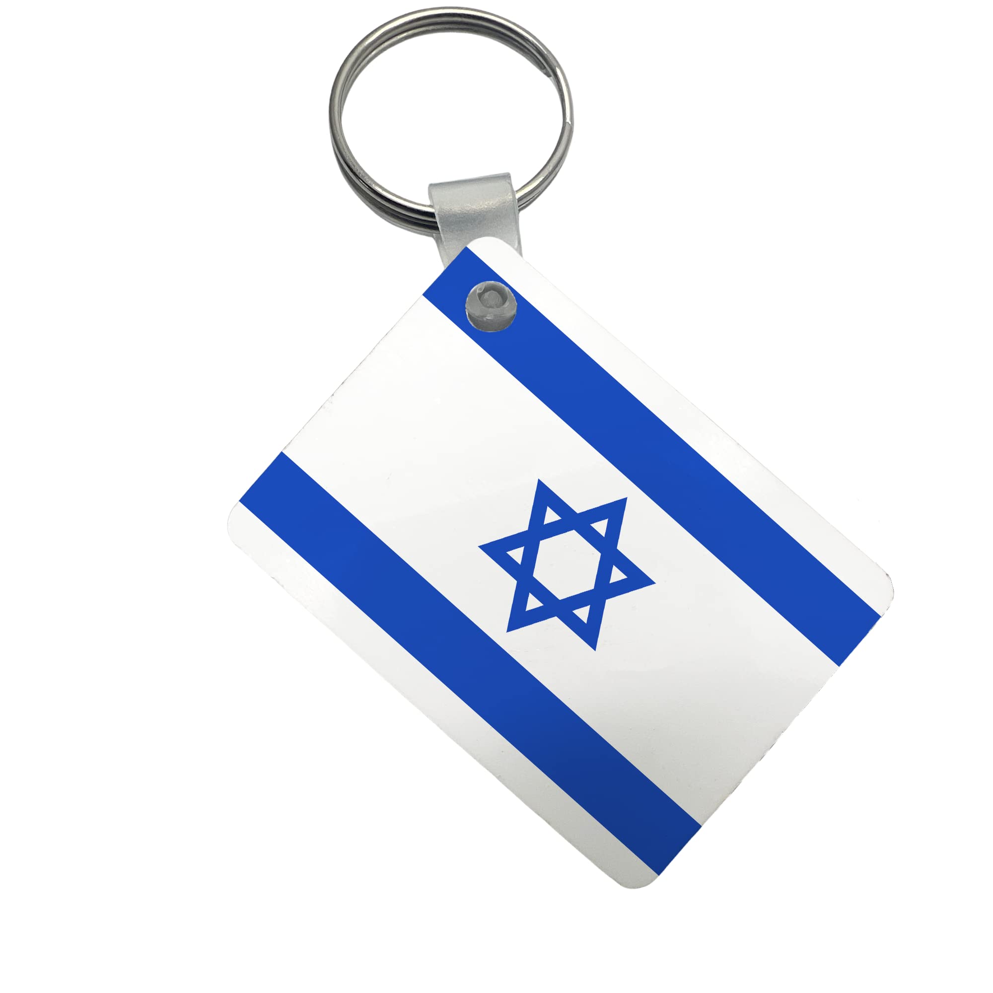 Thedogtagco Unisex Israel Country Flag Id Tags (Keyrings) Double Sided Print World Flags - World Cup (Israel)