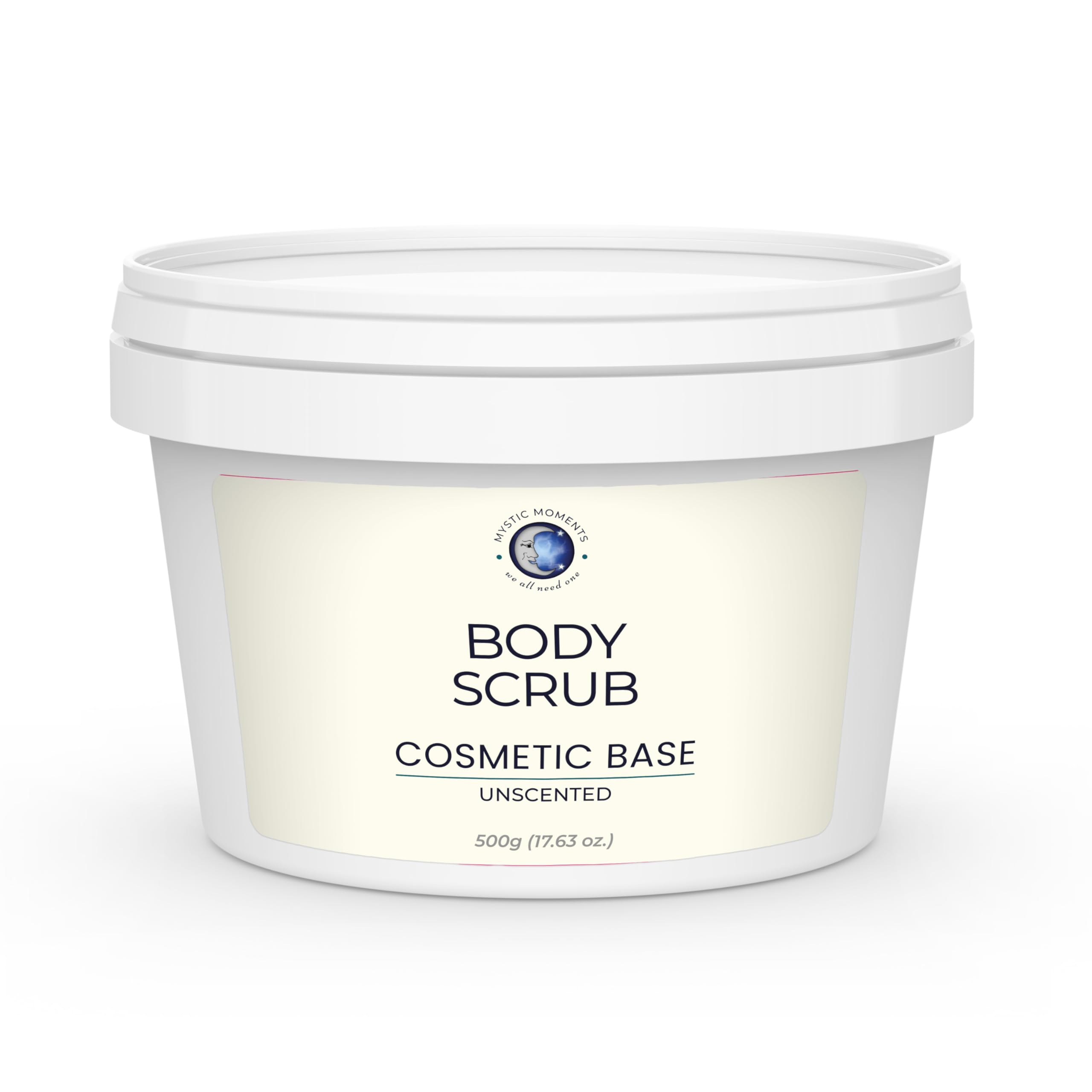 Mystic Moments Cream | Body Scrub Botanical Skincare Base 500G | Unscented Exfoliating With Aloe Vera & Pumice | Customisable Skin Polishing Scrub