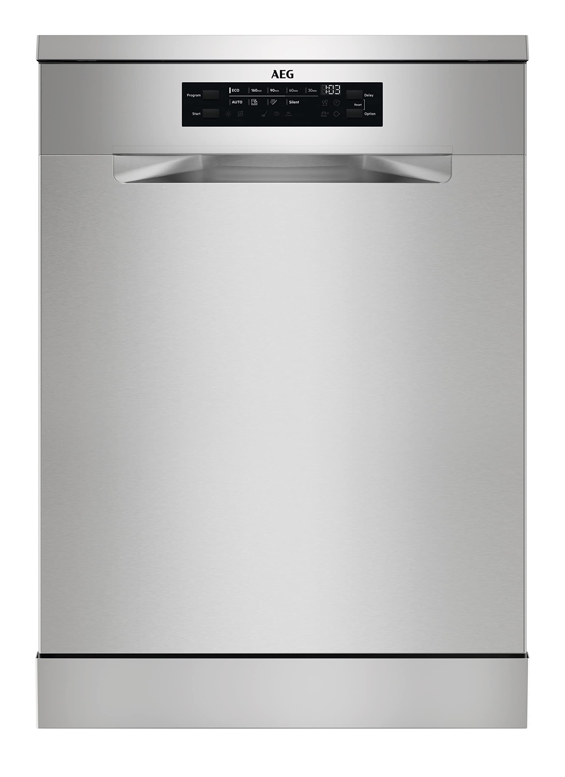 AEG 7000 Series Freestanding Dishwasher FFB73727PM, MaxiFlex SatelliteClean Glasscare, Dishwasher, 60 cm, 15 place settings, QuickLift, AirDry, Energy Class D, Stainless Steel