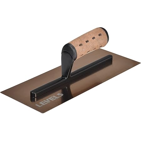 LEVEL5 12" x 4.75" 0.7 MM Flat Drywall Trowel | Triple-Hardened Stainless Steel, High-Impact Handle | Sheetrock Gyprock Wall-Board Plasterboard | 4-961