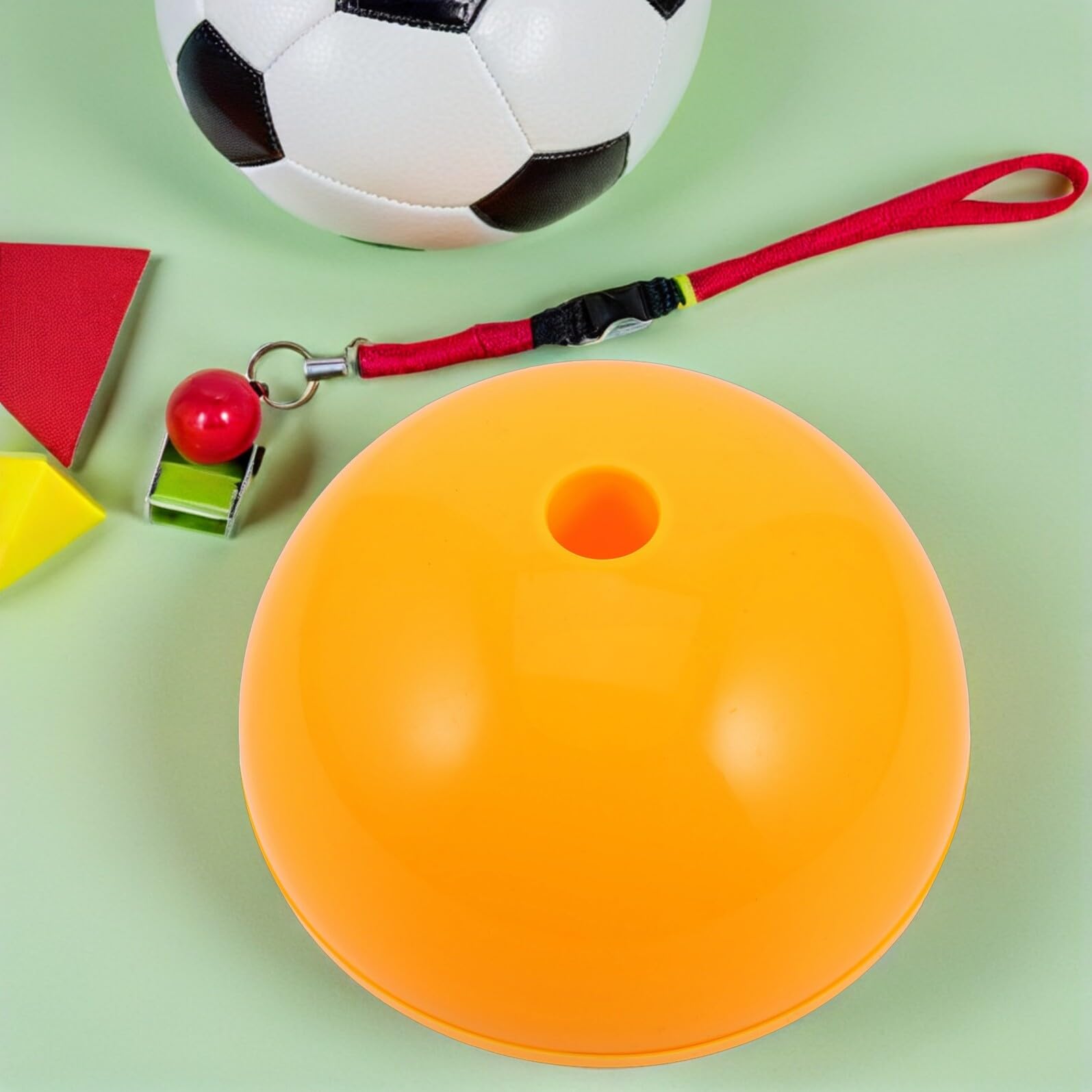 Base per Pali Agility Calcio 3 Pezzi Plastico Giallo | Supporto per Allenamento Indoor, Accessorio Basket e Uso Sportivo, Confezione Tripla