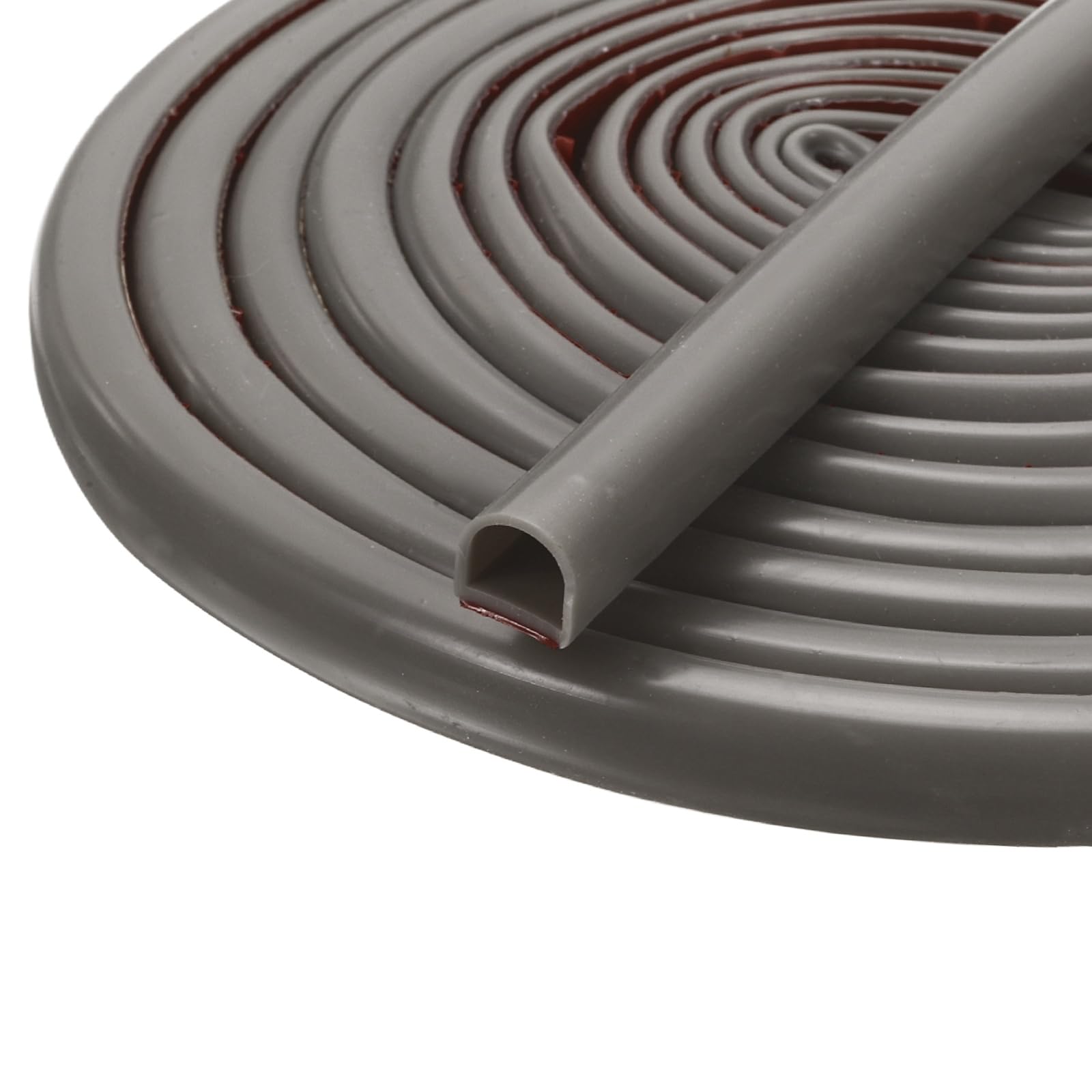 sourcing map 6 M Weather Stripping Door Seal, Silicone D Shaped Self-Adhesive Door Frame Soundproof Seal Strip for Doors Window Frame Gap Filler, Suit for 7-11mm Gap, Gray